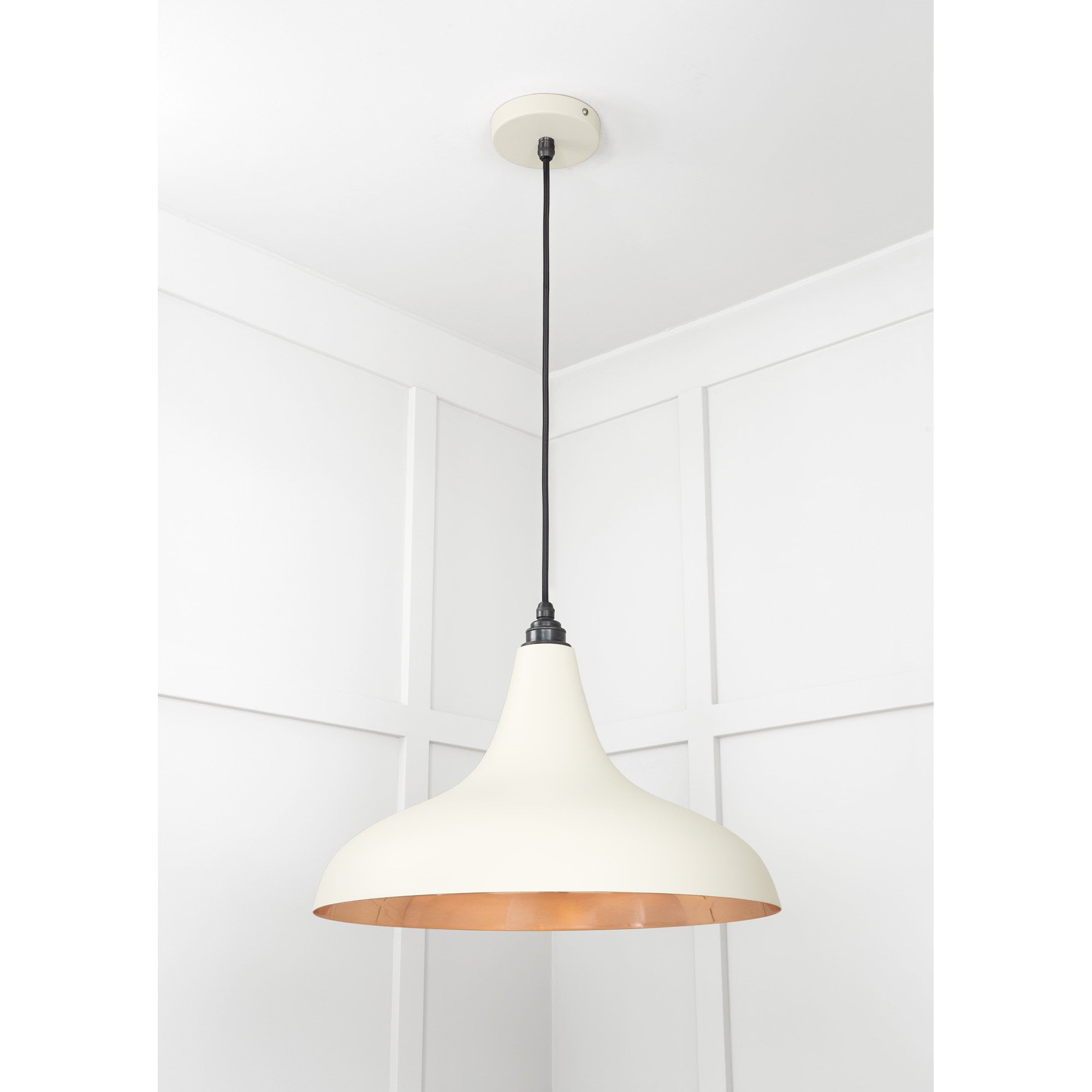 From The Anvil Smooth Copper Frankley Pendant - Teasel (Off White/Cream)