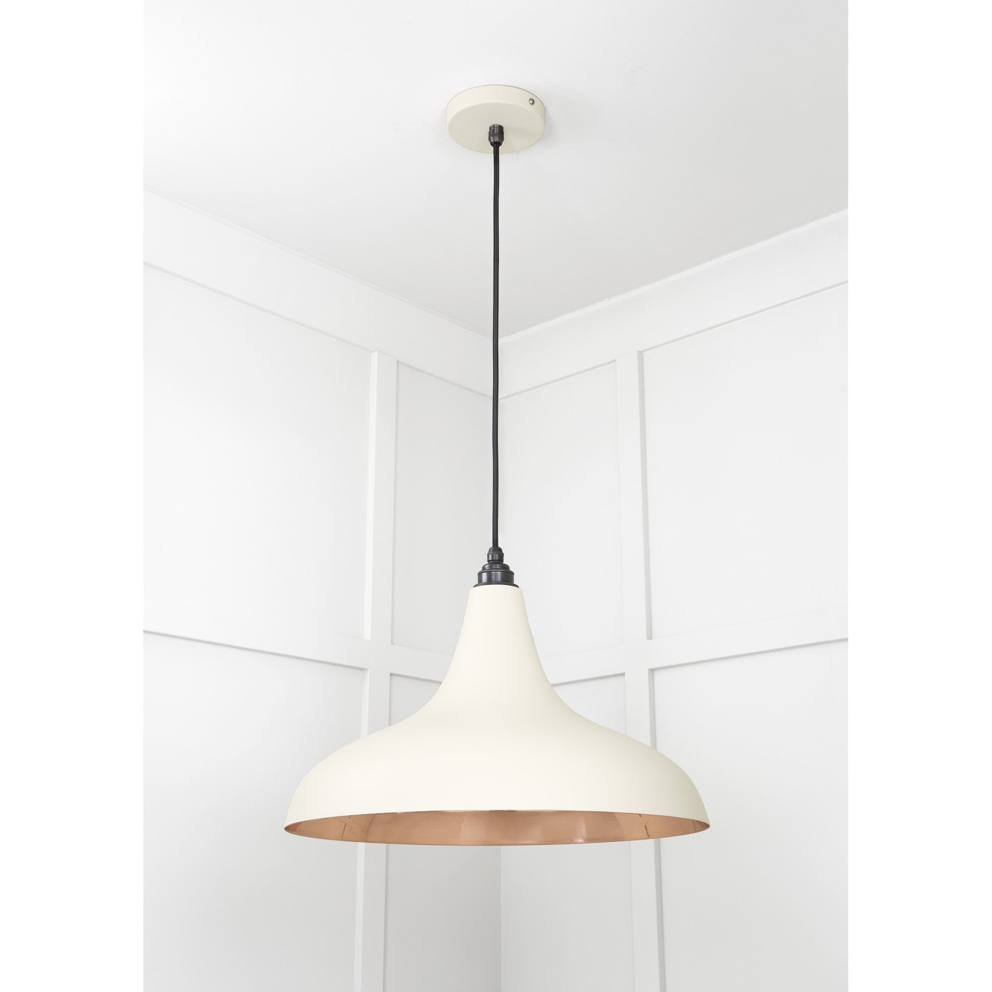From The Anvil Smooth Copper Frankley Pendant - Teasel (Off White/Cream)