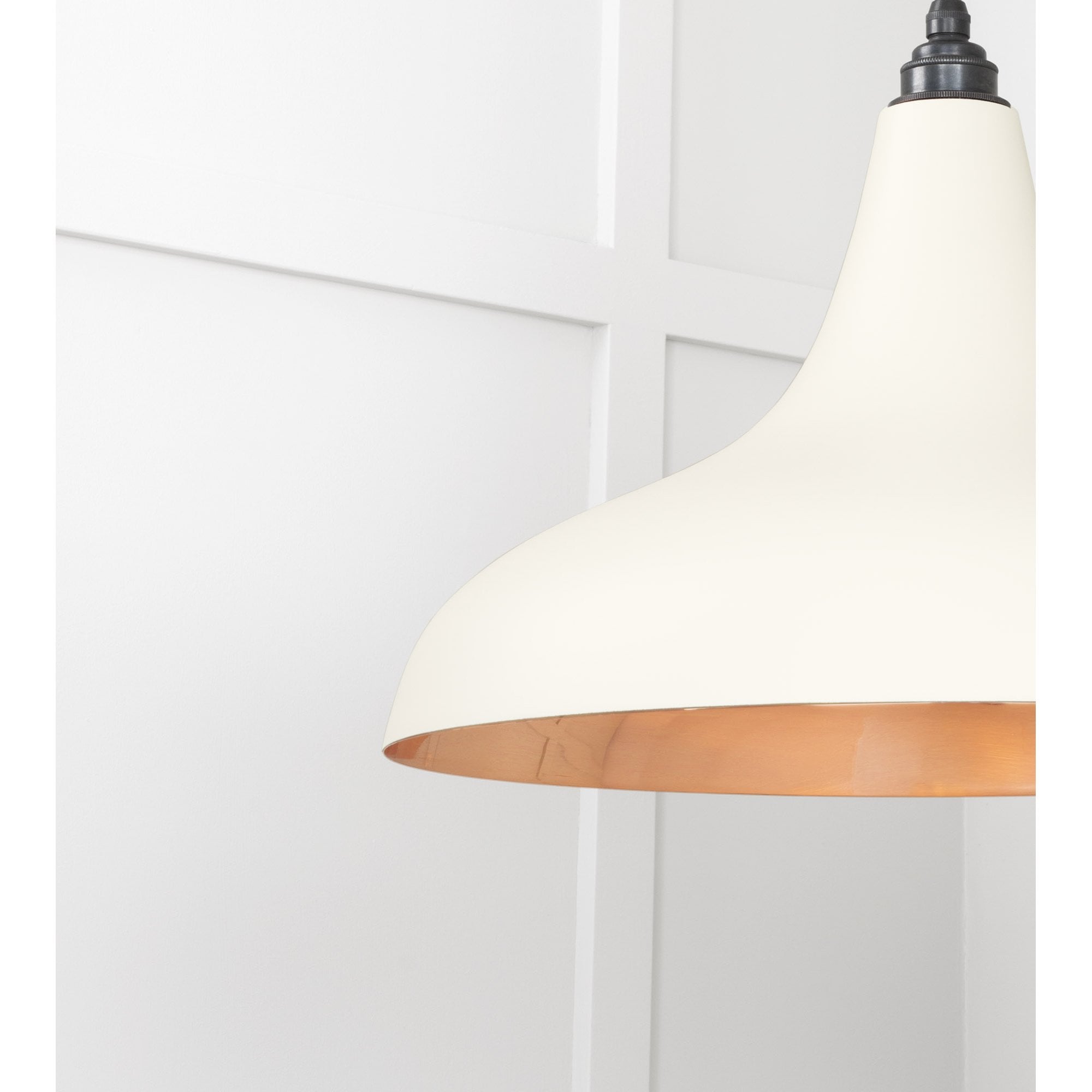 From The Anvil Smooth Copper Frankley Pendant - Teasel (Off White/Cream)