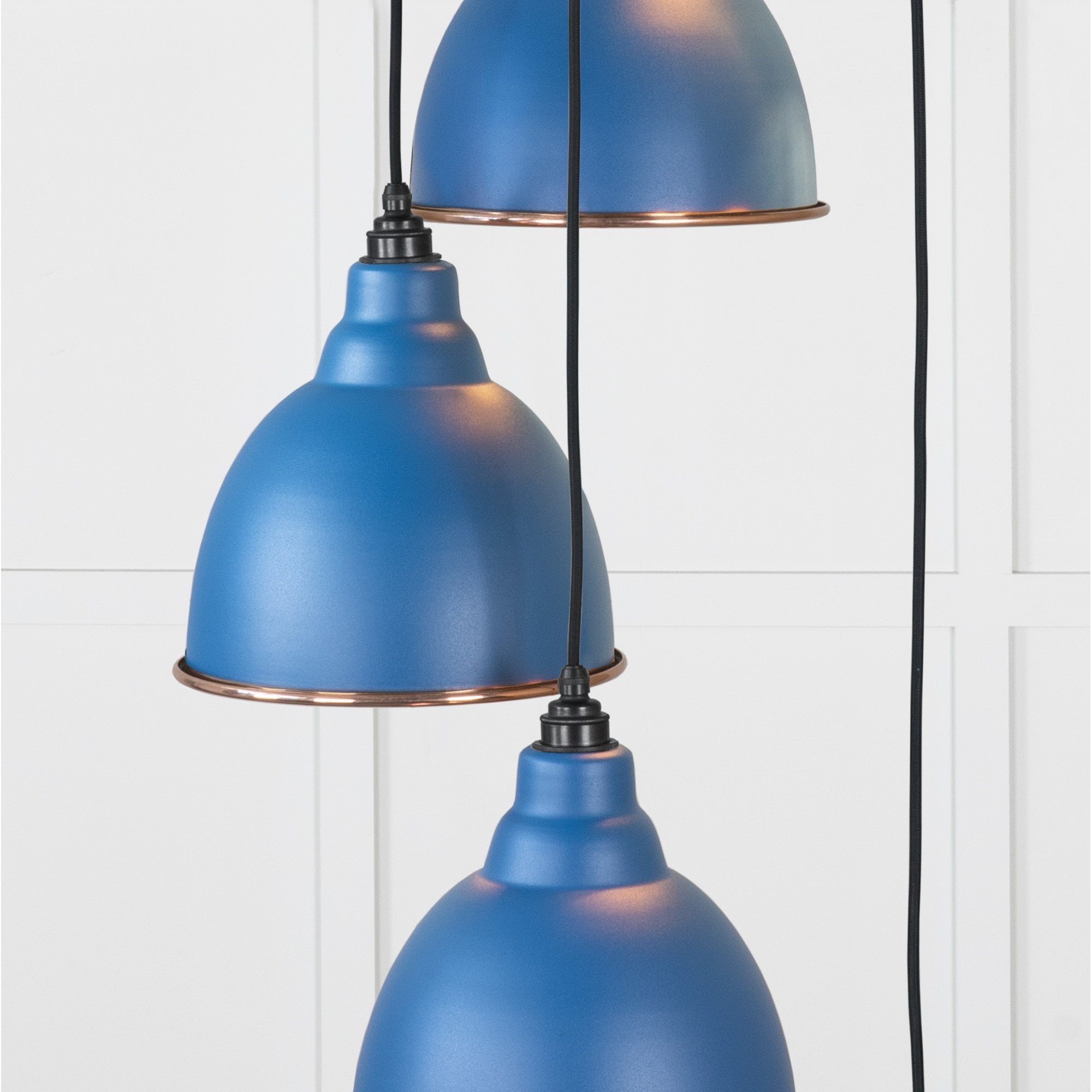 From The Anvil Hammered Copper Brindley Cluster Pendant - Upstream (Blue)