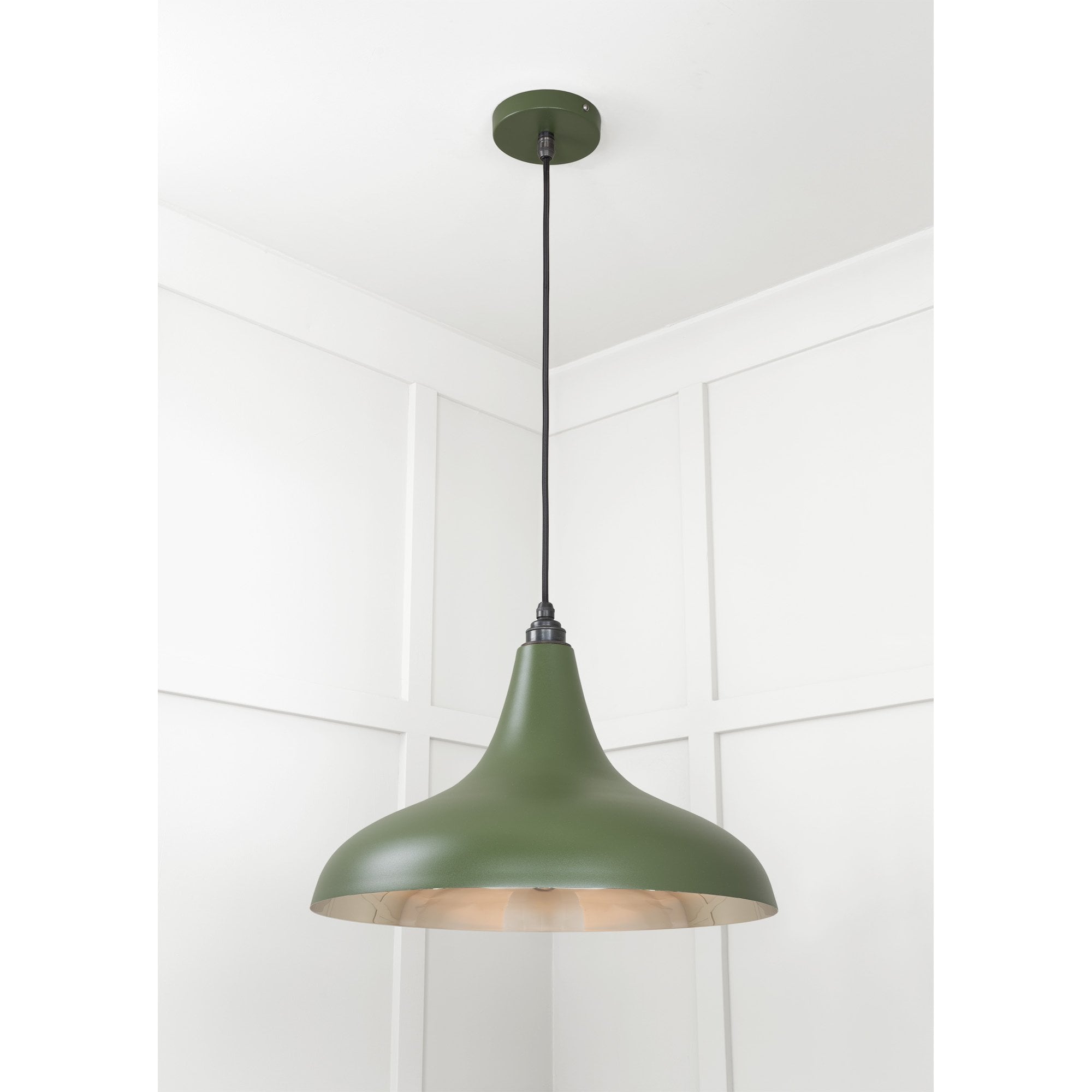 From The Anvil Smooth Nickel Frankley Pendant - Heath (Earthy Green)