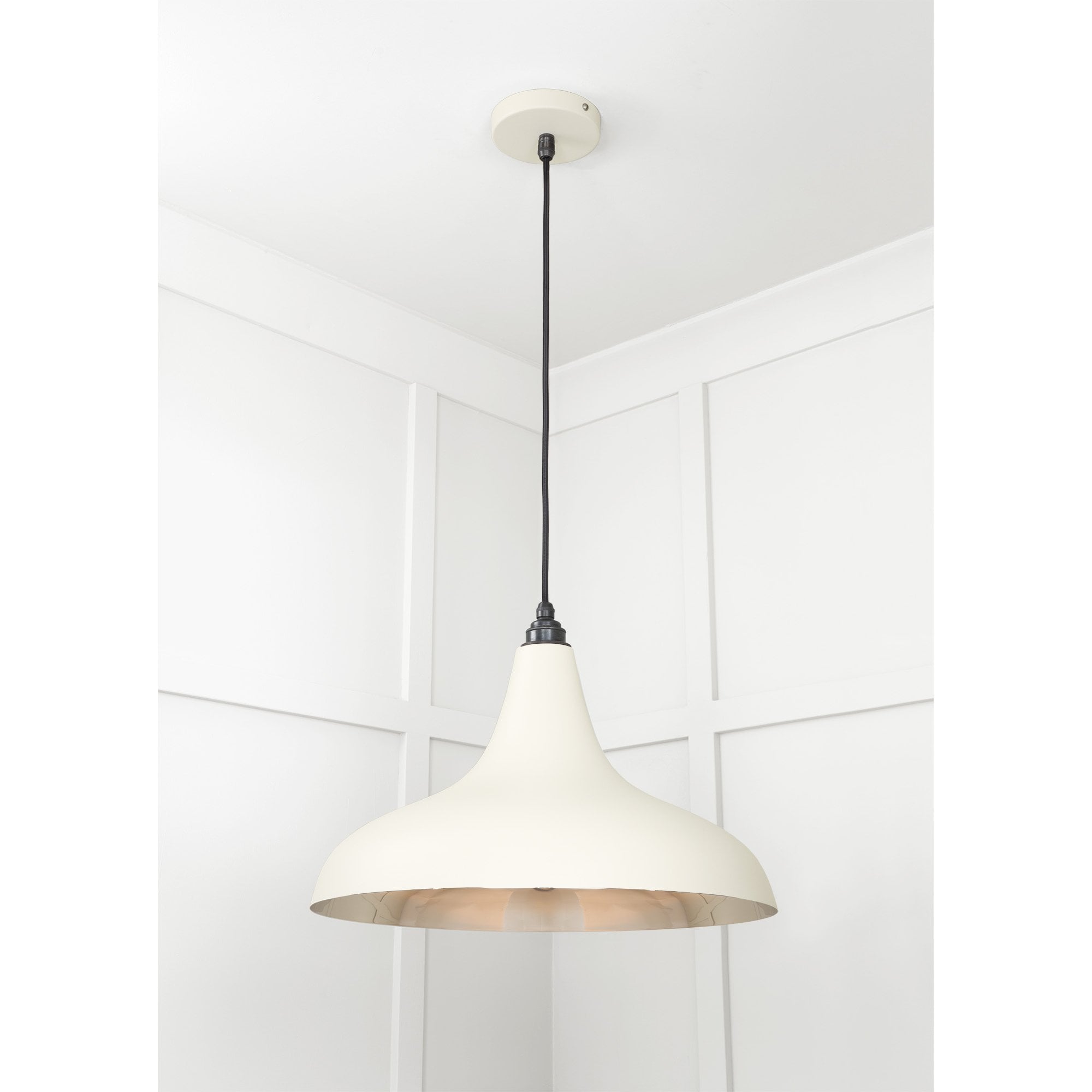 From The Anvil Smooth Nickel Frankley Pendant - Teasel (Off White/Cream)