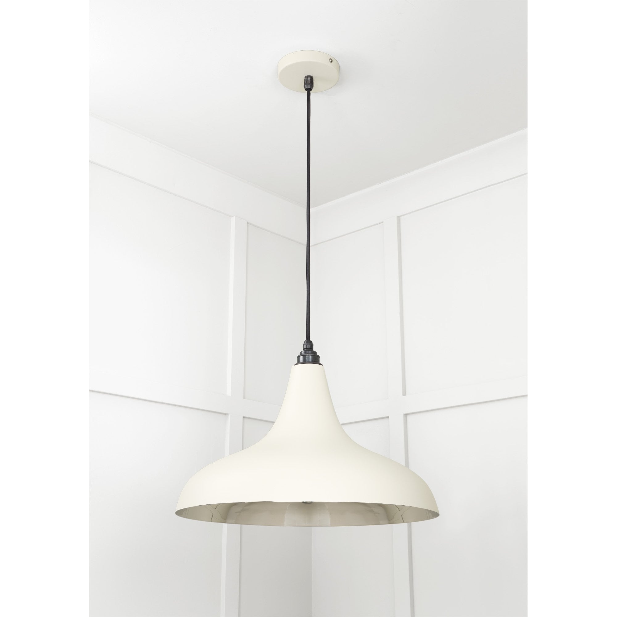 From The Anvil Smooth Nickel Frankley Pendant - Teasel (Off White/Cream)