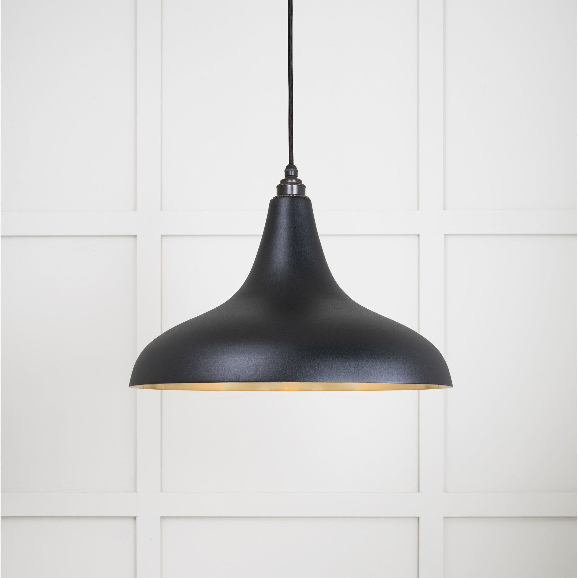 From The Anvil Smooth Brass Frankley Pendant - Elan Black