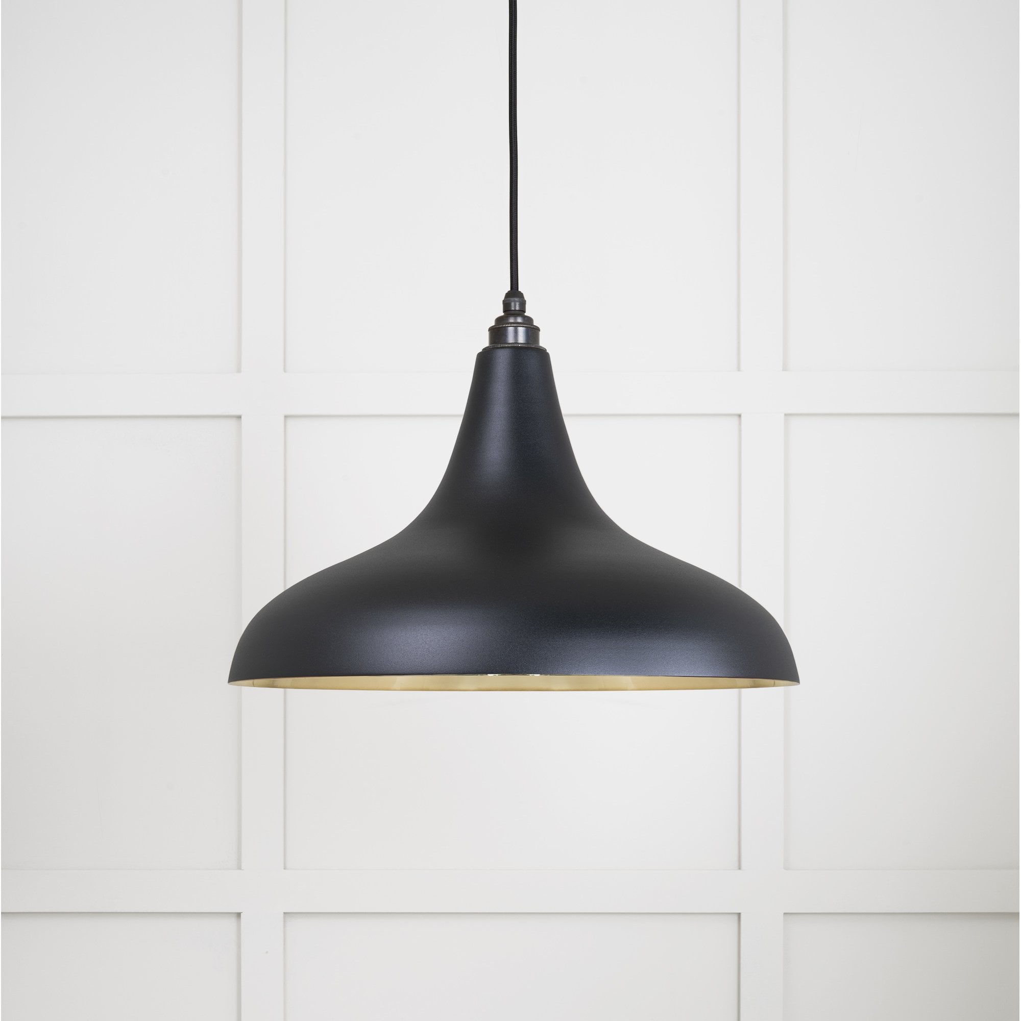 From The Anvil Smooth Brass Frankley Pendant - Elan Black