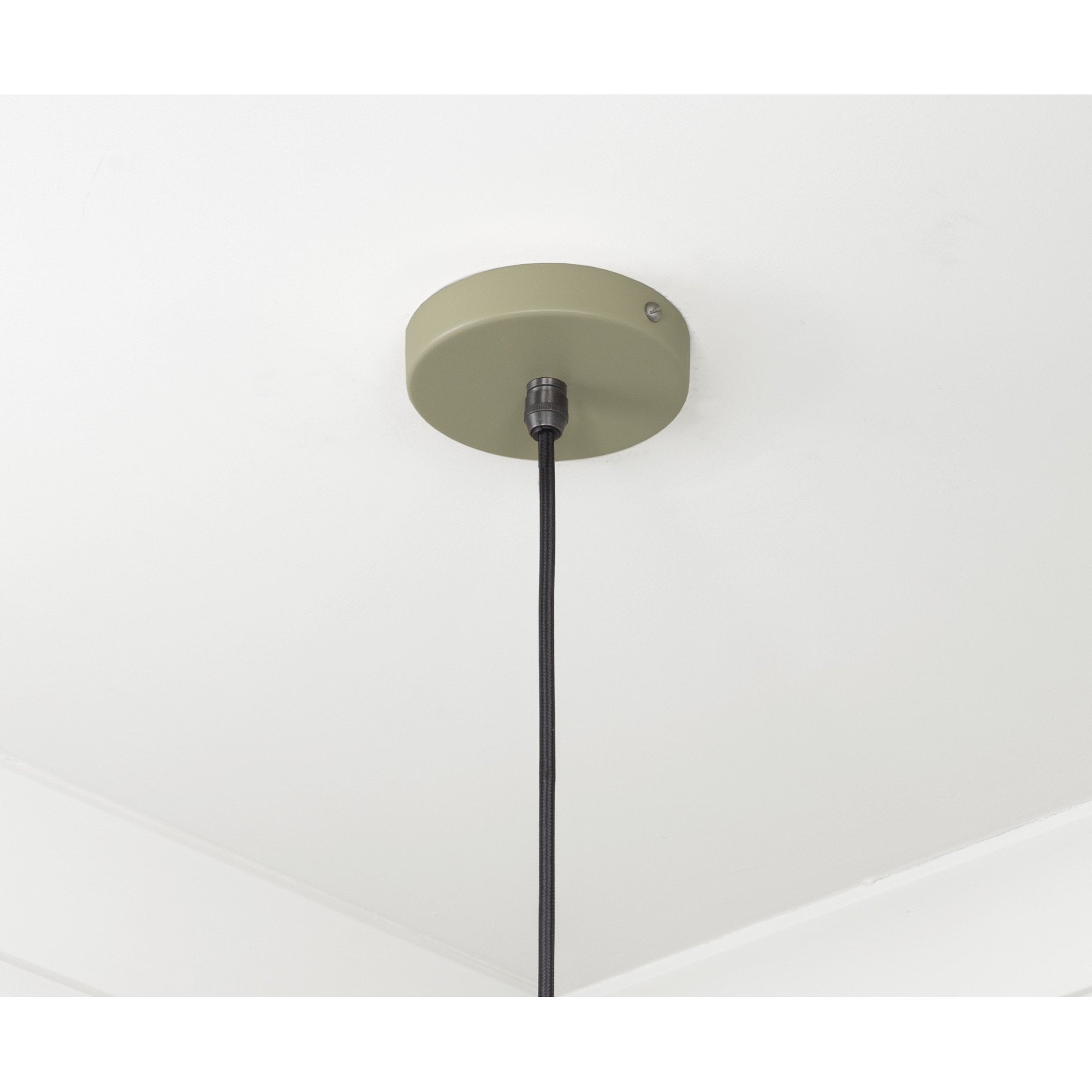 From The Anvil Smooth Brass Frankley Pendant - Tump (Pale Green)