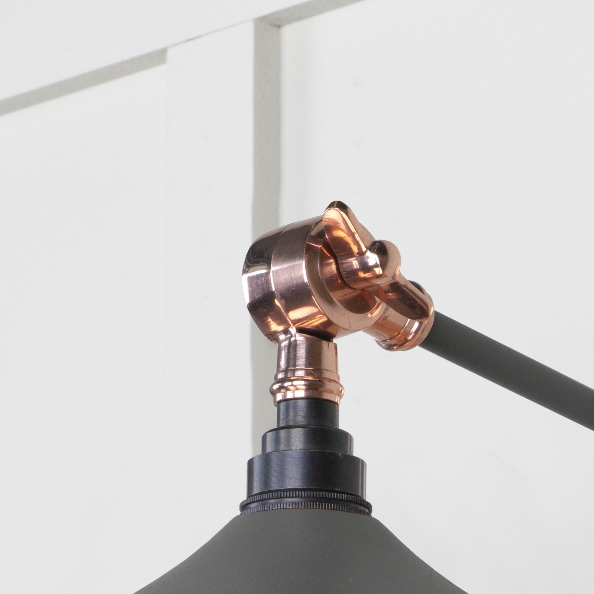 From The Anvil Smooth Copper Flora Wall Light - Bluff (Warm Grey)
