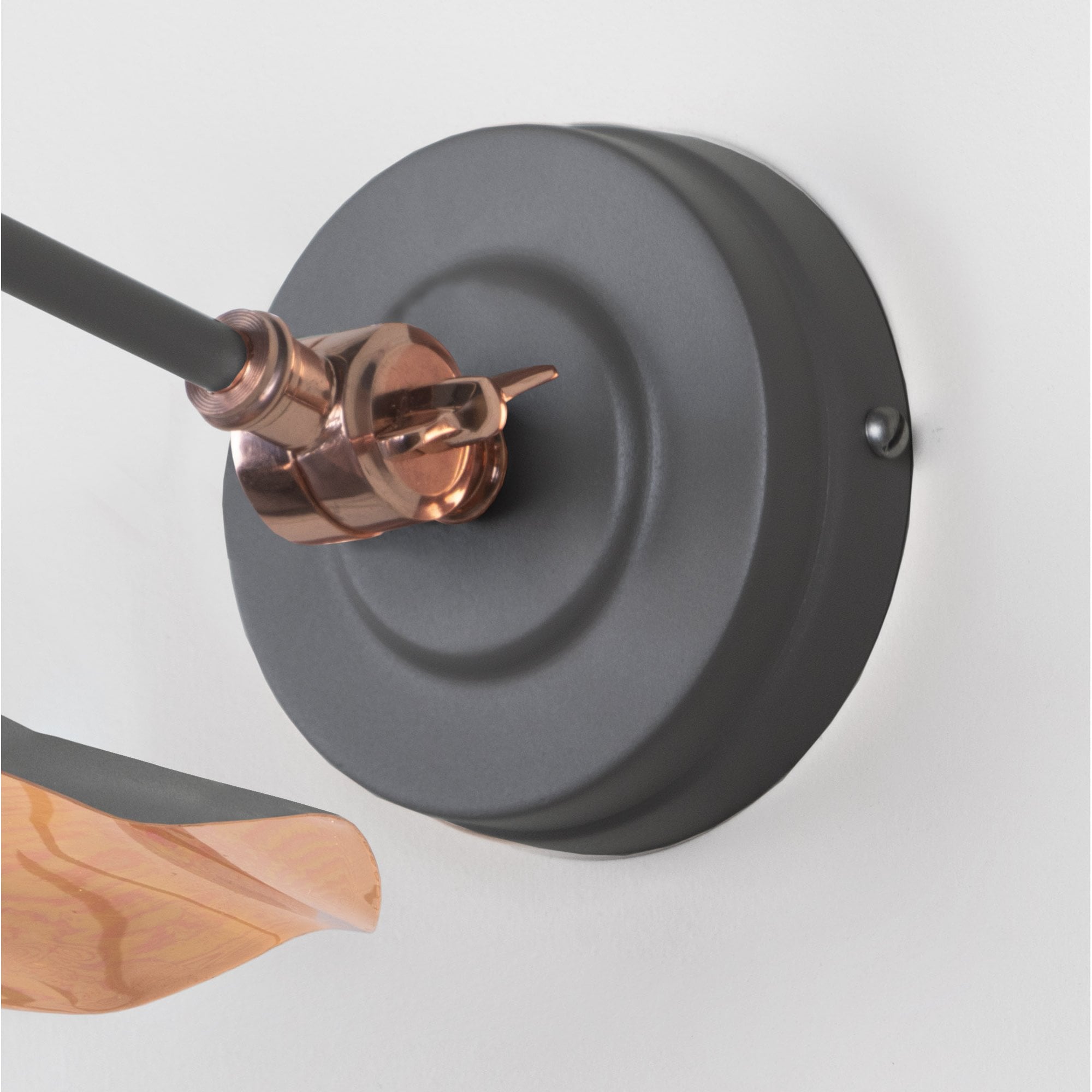 From The Anvil Smooth Copper Flora Wall Light - Bluff (Warm Grey)