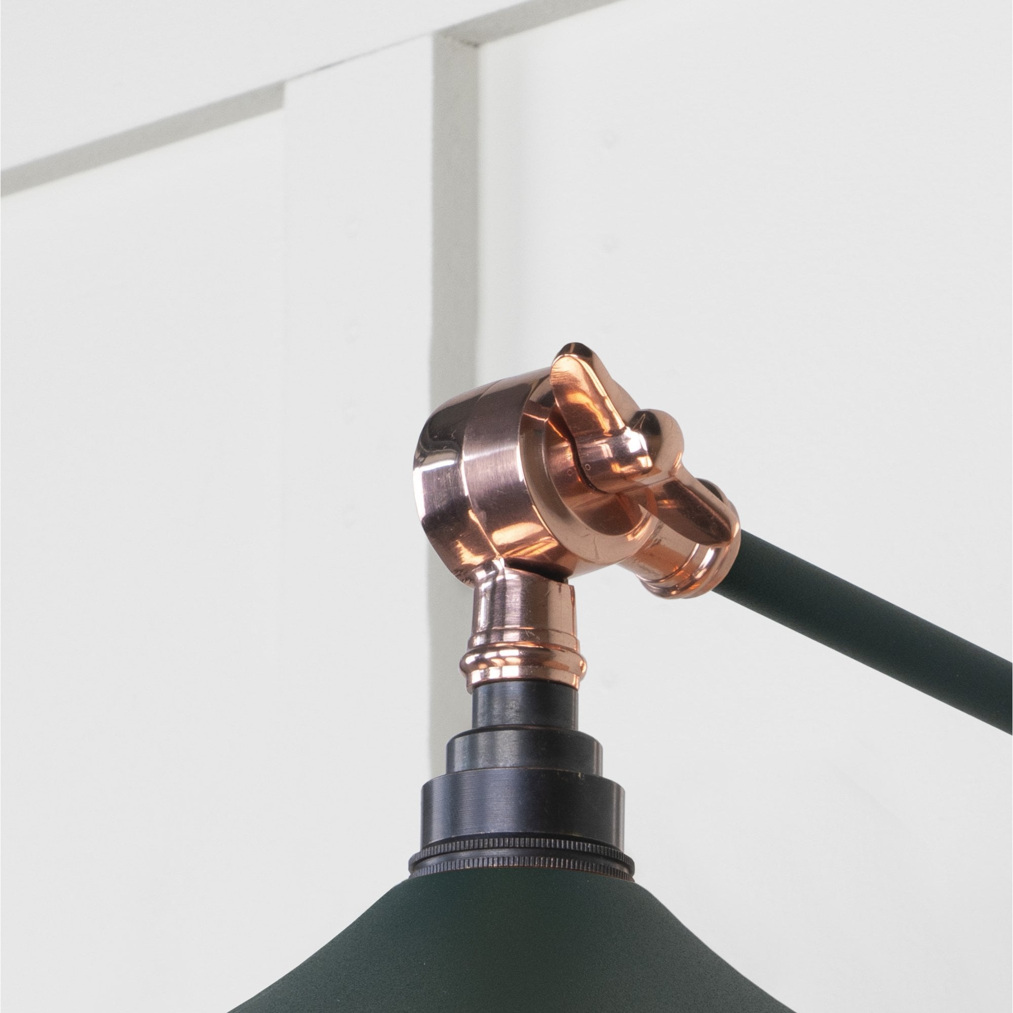 From The Anvil Smooth Copper Flora Wall Light - Dingle (Rich Green)