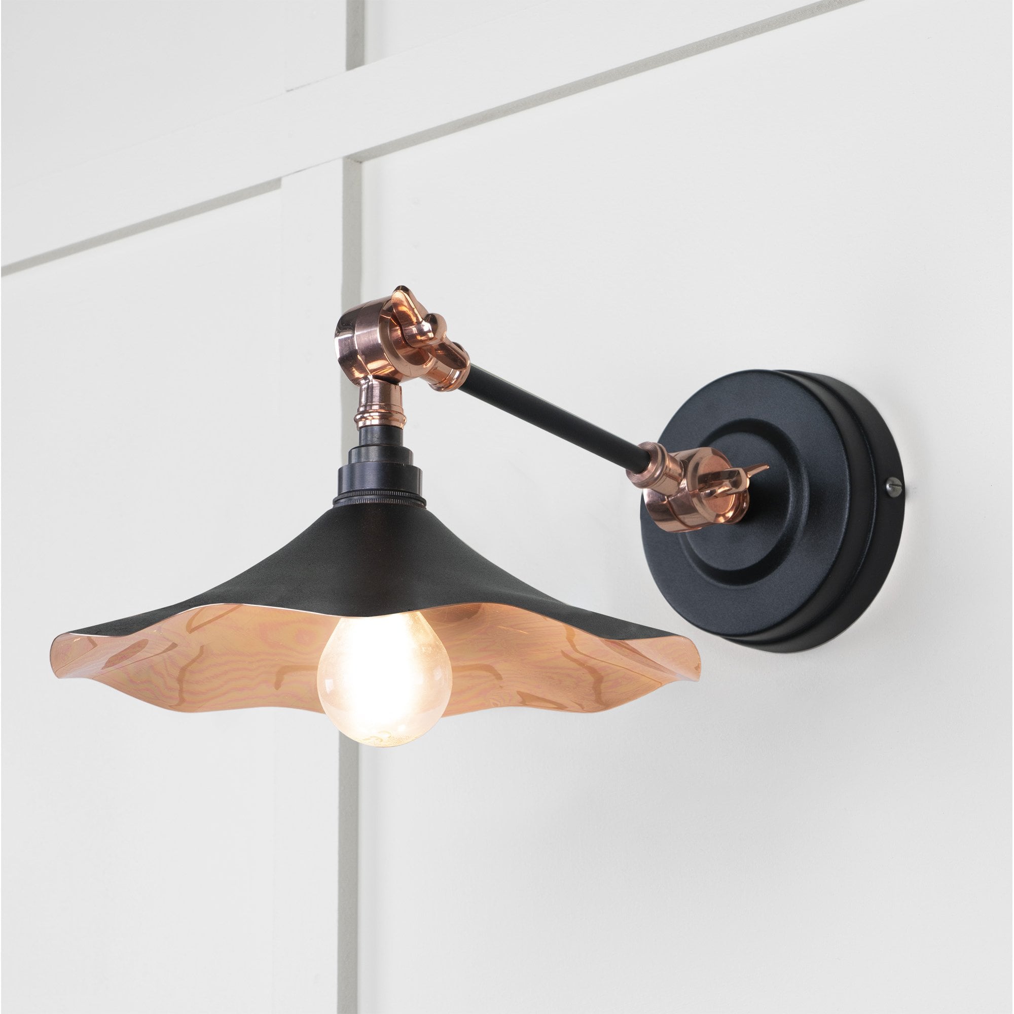 From The Anvil Smooth Copper Flora Wall Light - Elan Black