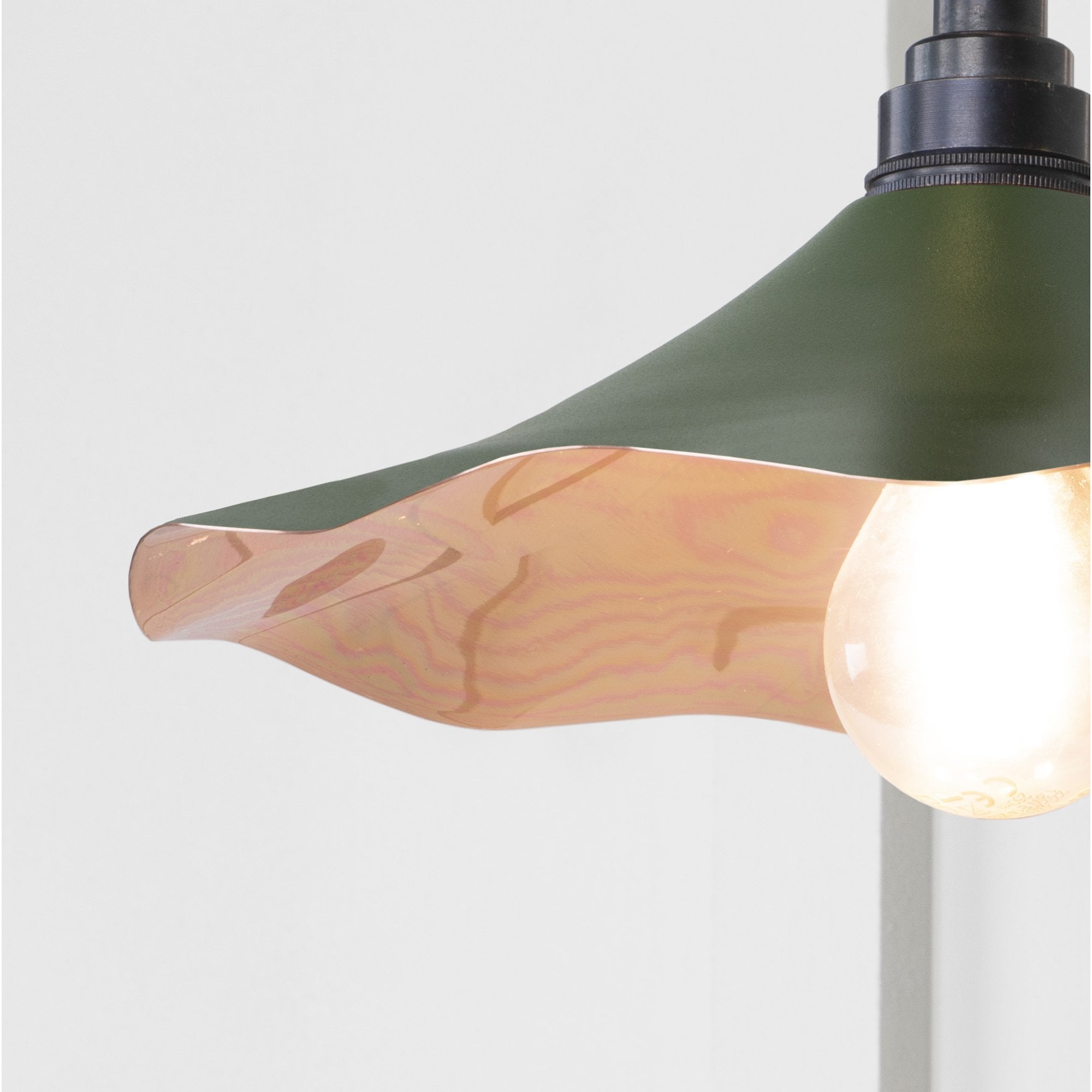 From The Anvil Smooth Copper Flora Wall Light - Heath (Earthy Green)