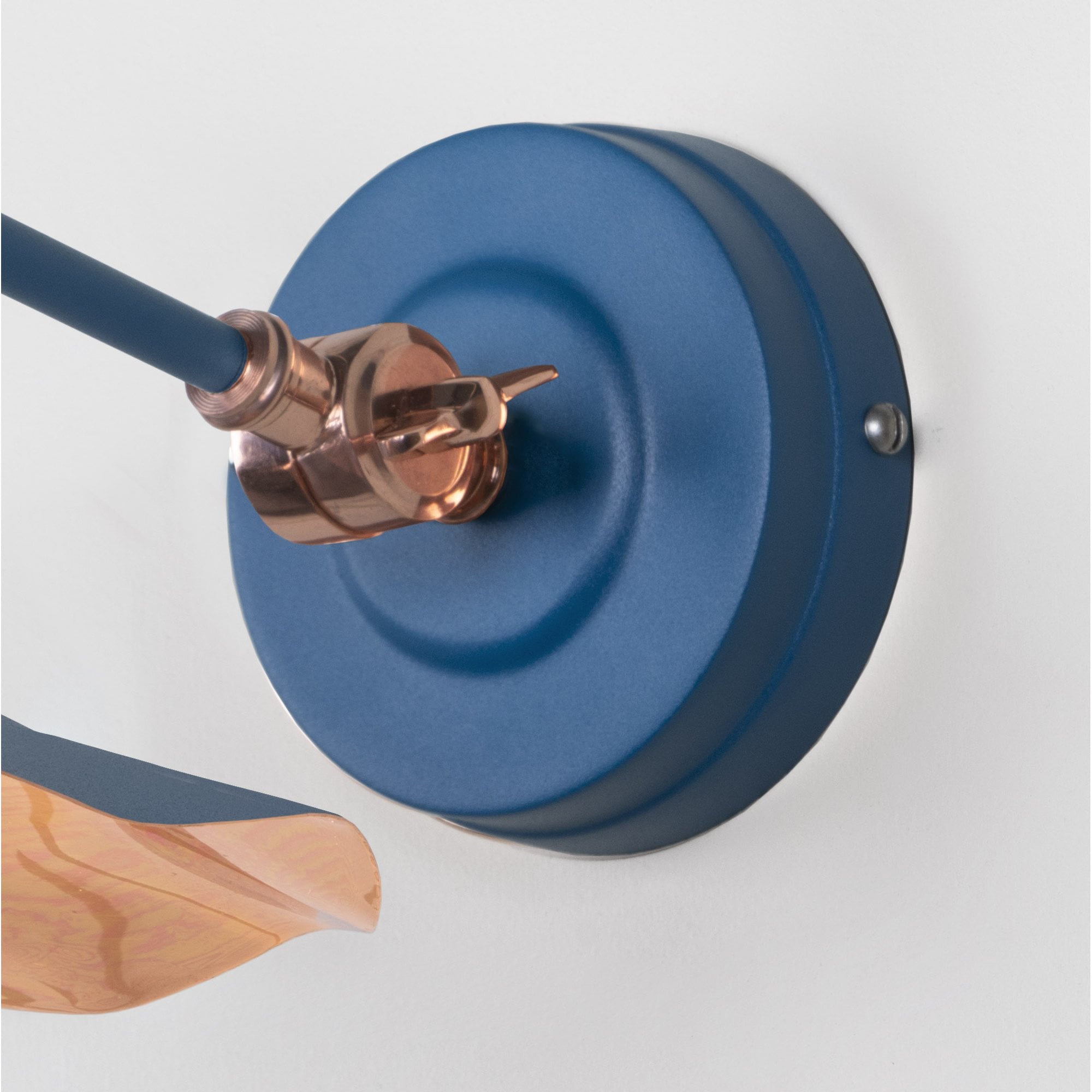 From The Anvil Smooth Copper Flora Wall Light - Upstream (Blue)