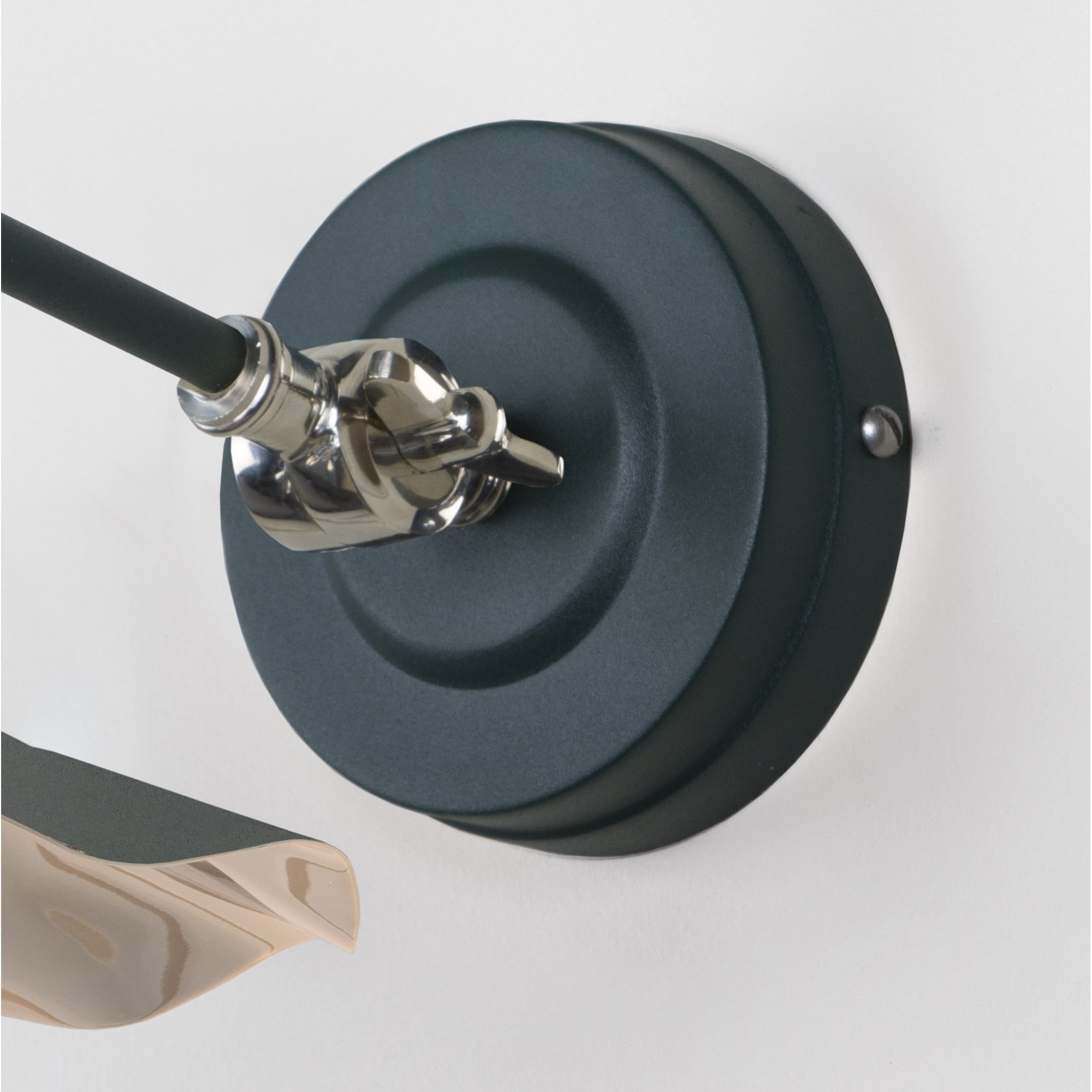 From The Anvil Smooth Nickel Flora Wall Light - Dingle (Rich Green)