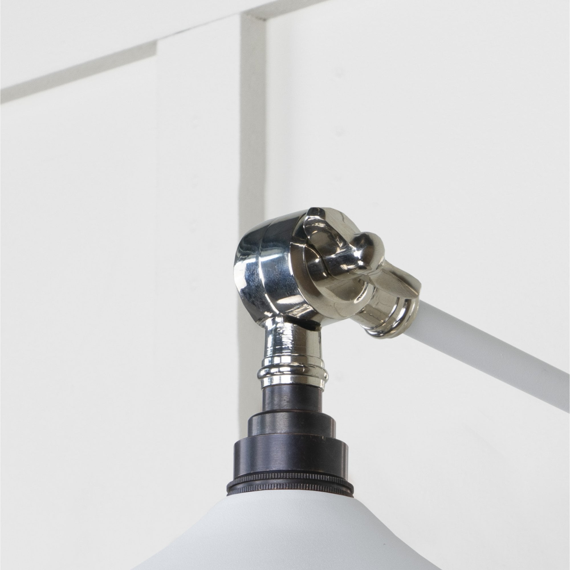 From The Anvil Smooth Nickel Flora Wall Light - Flock (Matt White)
