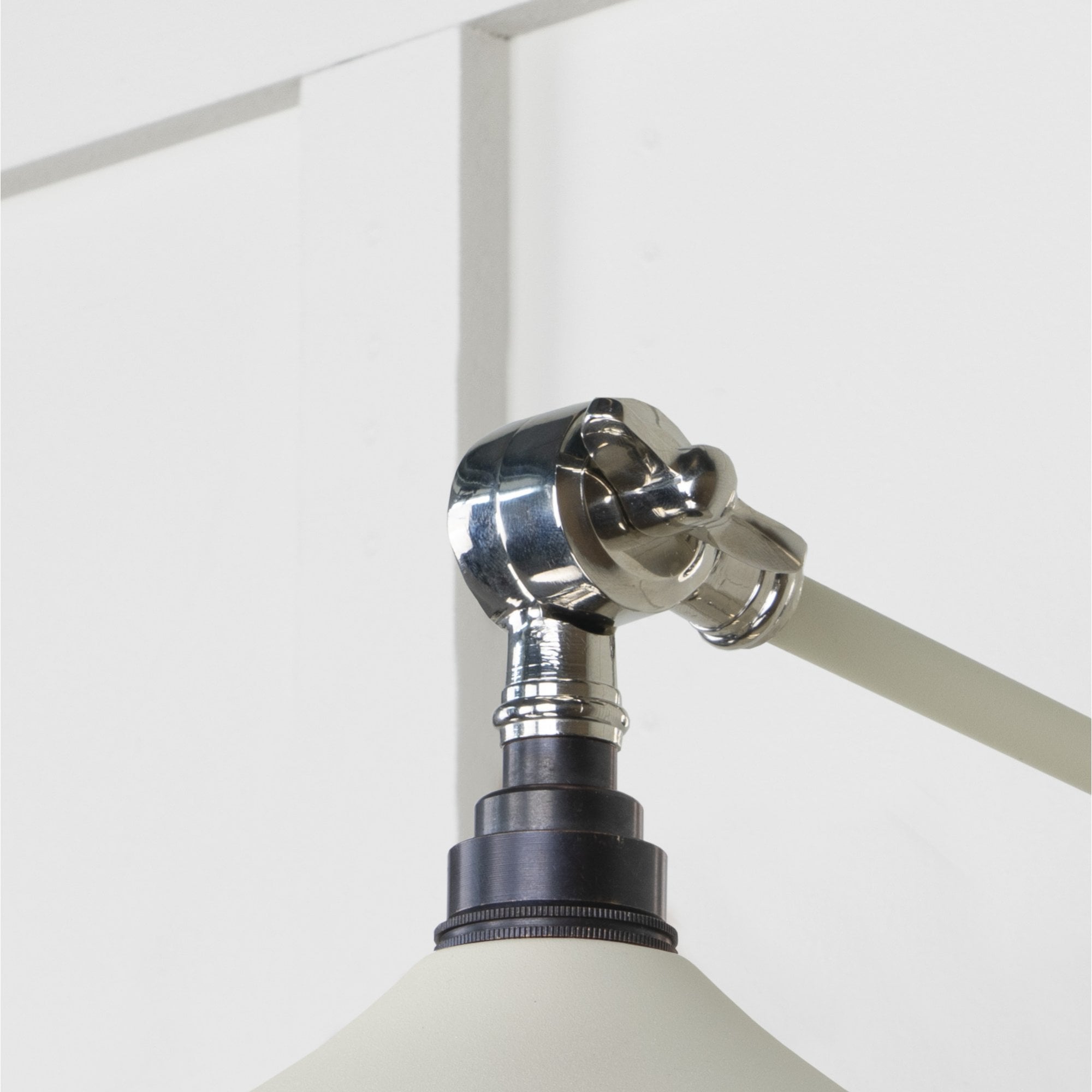 From The Anvil Smooth Nickel Flora Wall Light - Teasel (Off White/Cream)