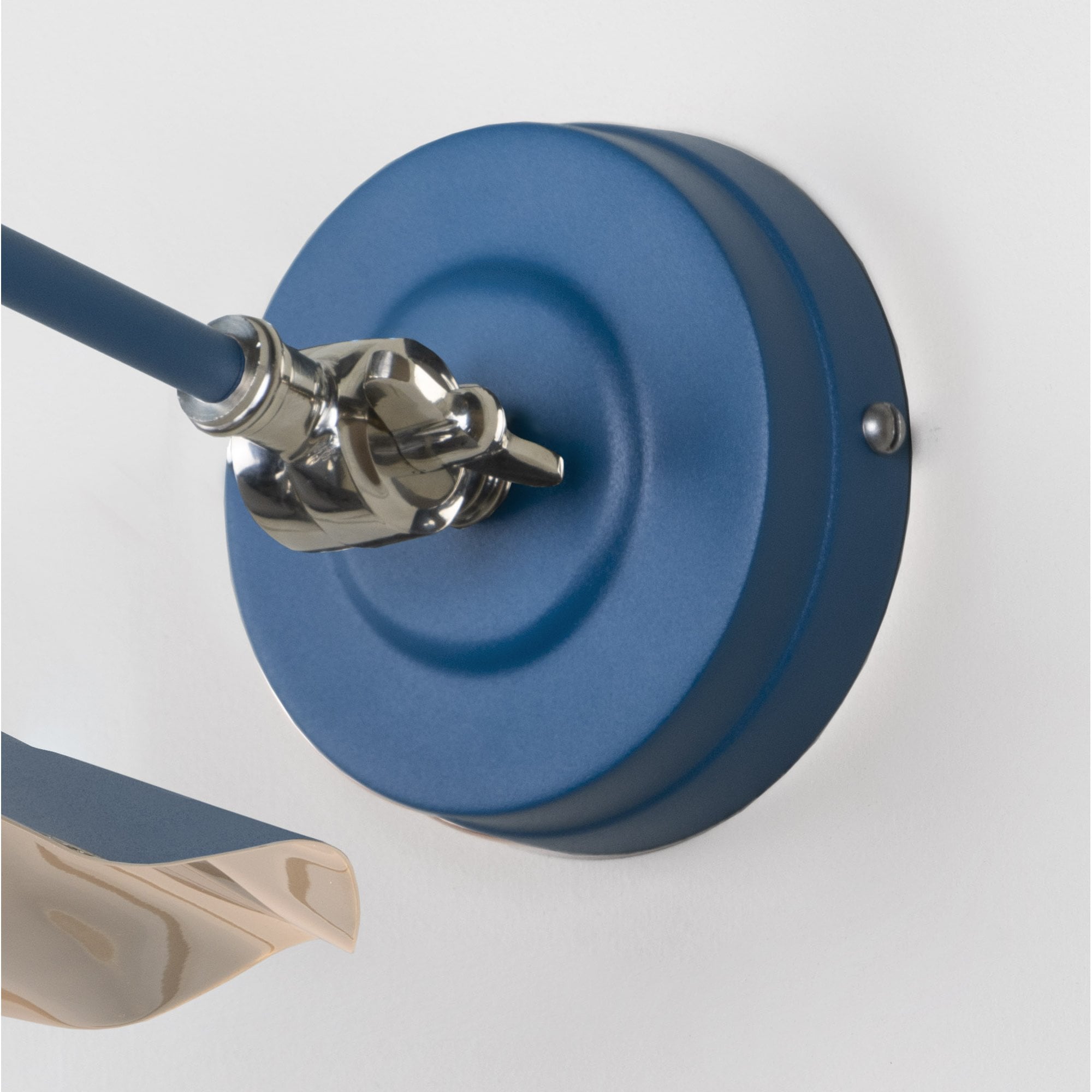 From The Anvil Smooth Nickel Flora Wall Light - Upstream (Blue)