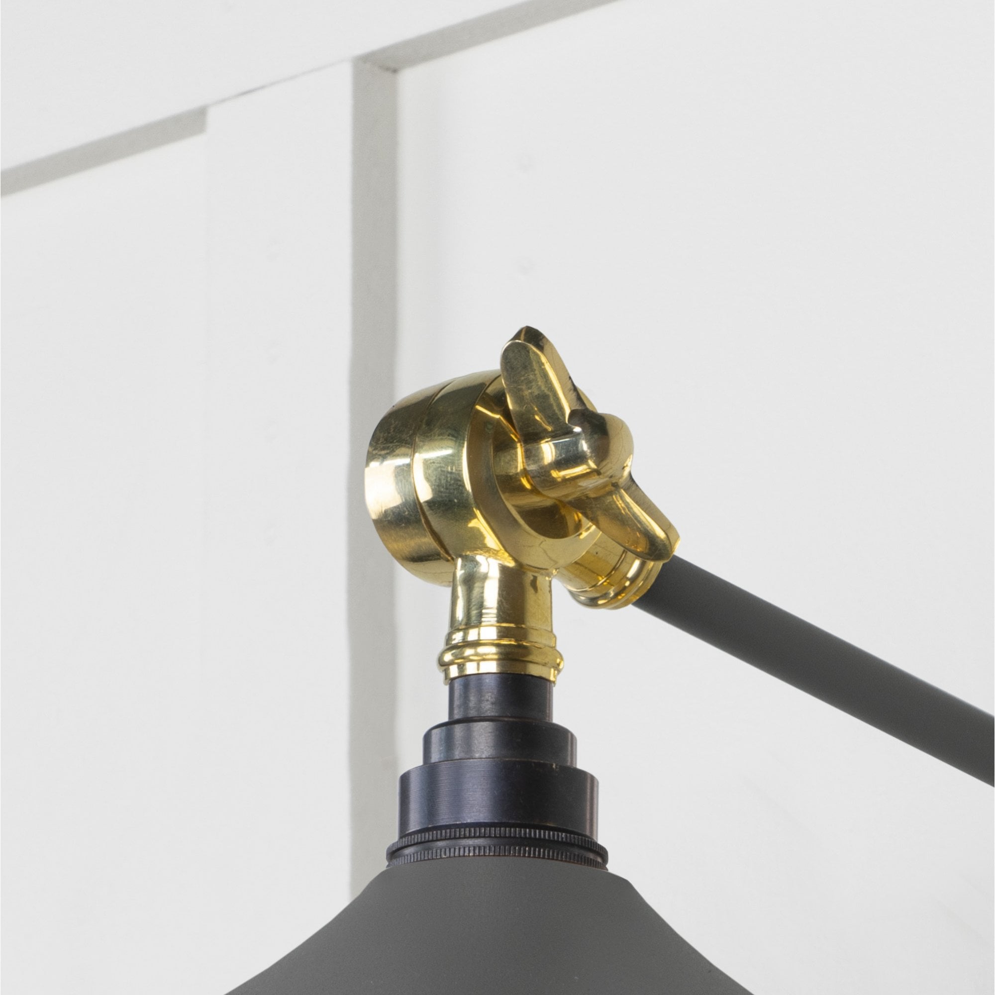 From The Anvil Smooth Brass Flora Wall Light - Bluff (Warm Grey)