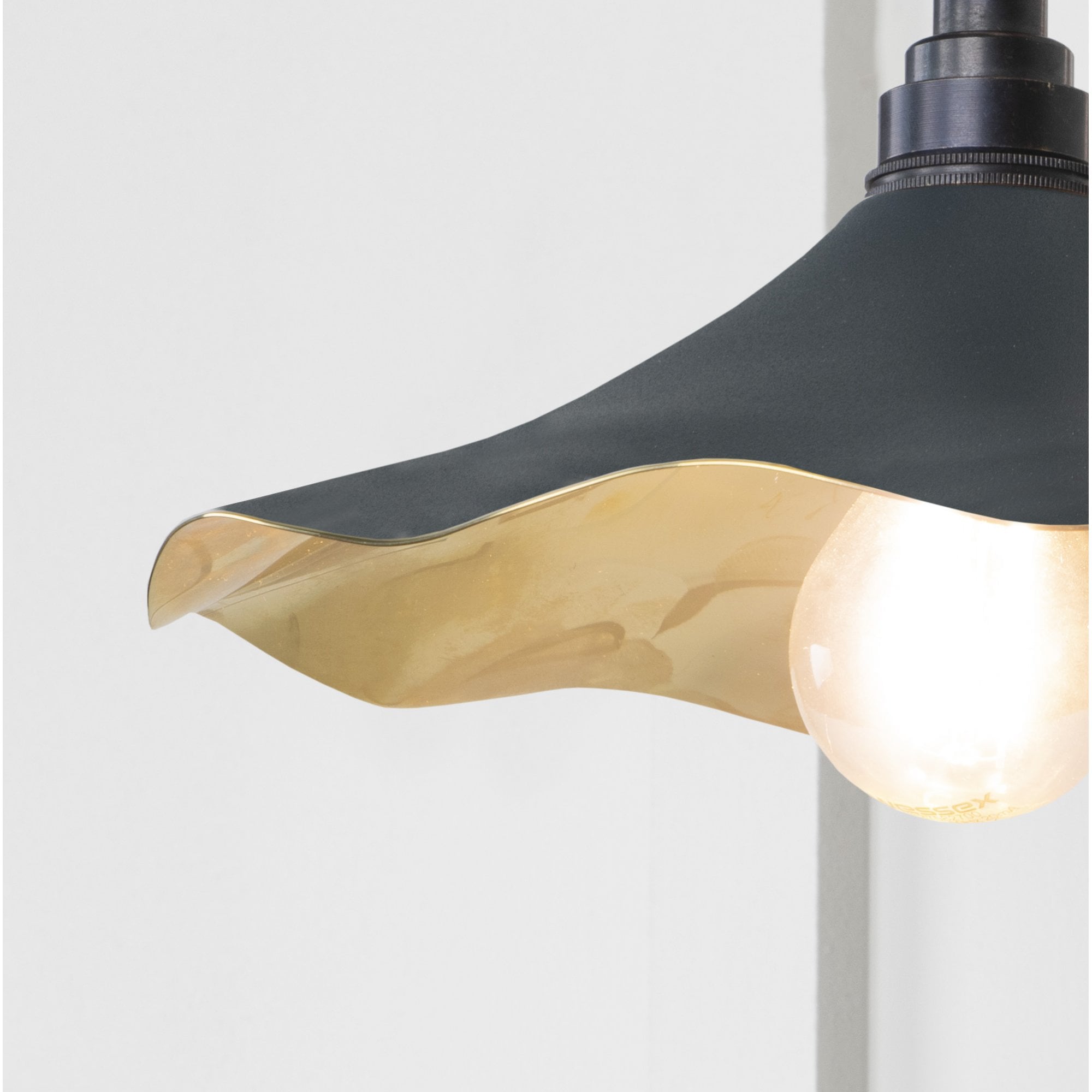From The Anvil Smooth Brass Flora Wall Light - Soot (Dark Grey)