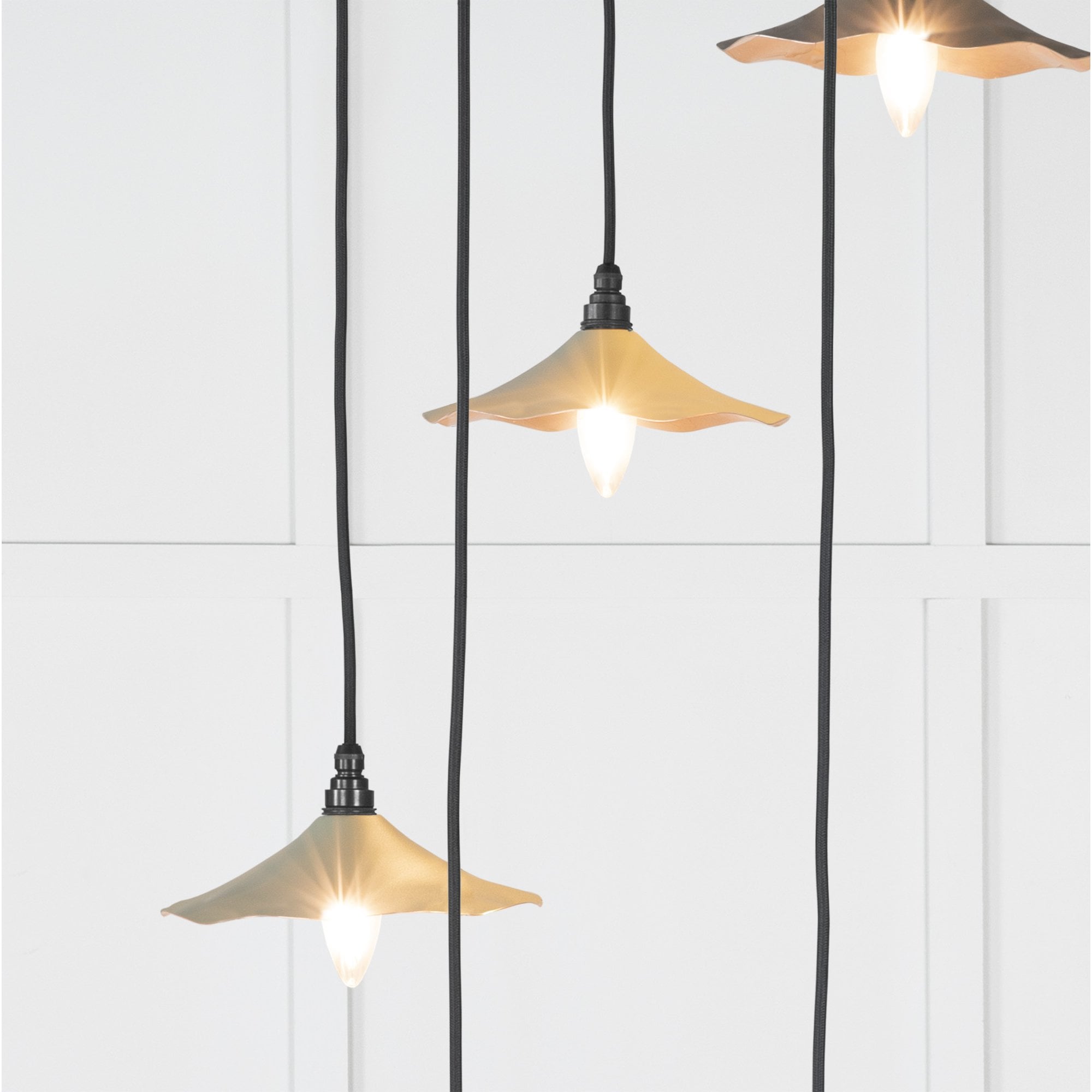 From The Anvil Smooth Copper Flora Cluster Pendant - Tump (Pale Green)