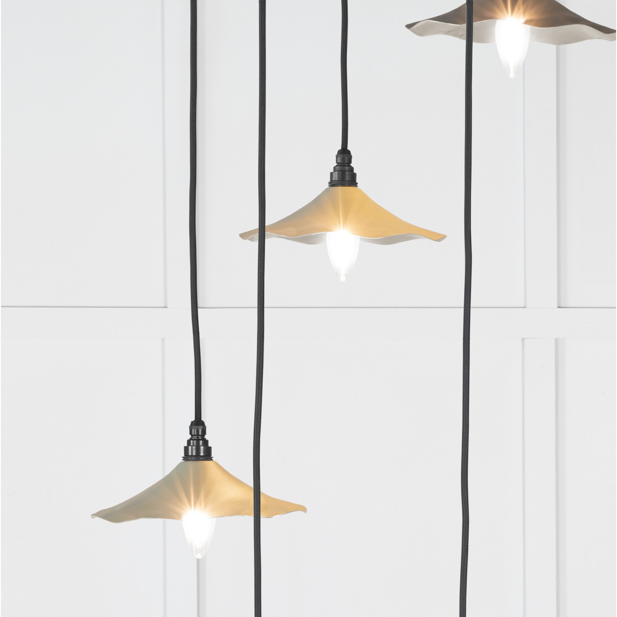 From The Anvil Smooth Nickel Flora Cluster Pendant - Tump (Pale Green)