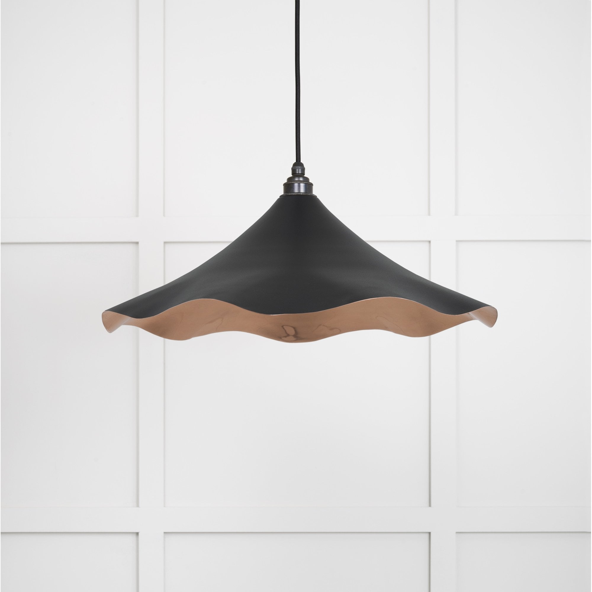 From The Anvil Smooth Copper Flora Pendant - Elan Black