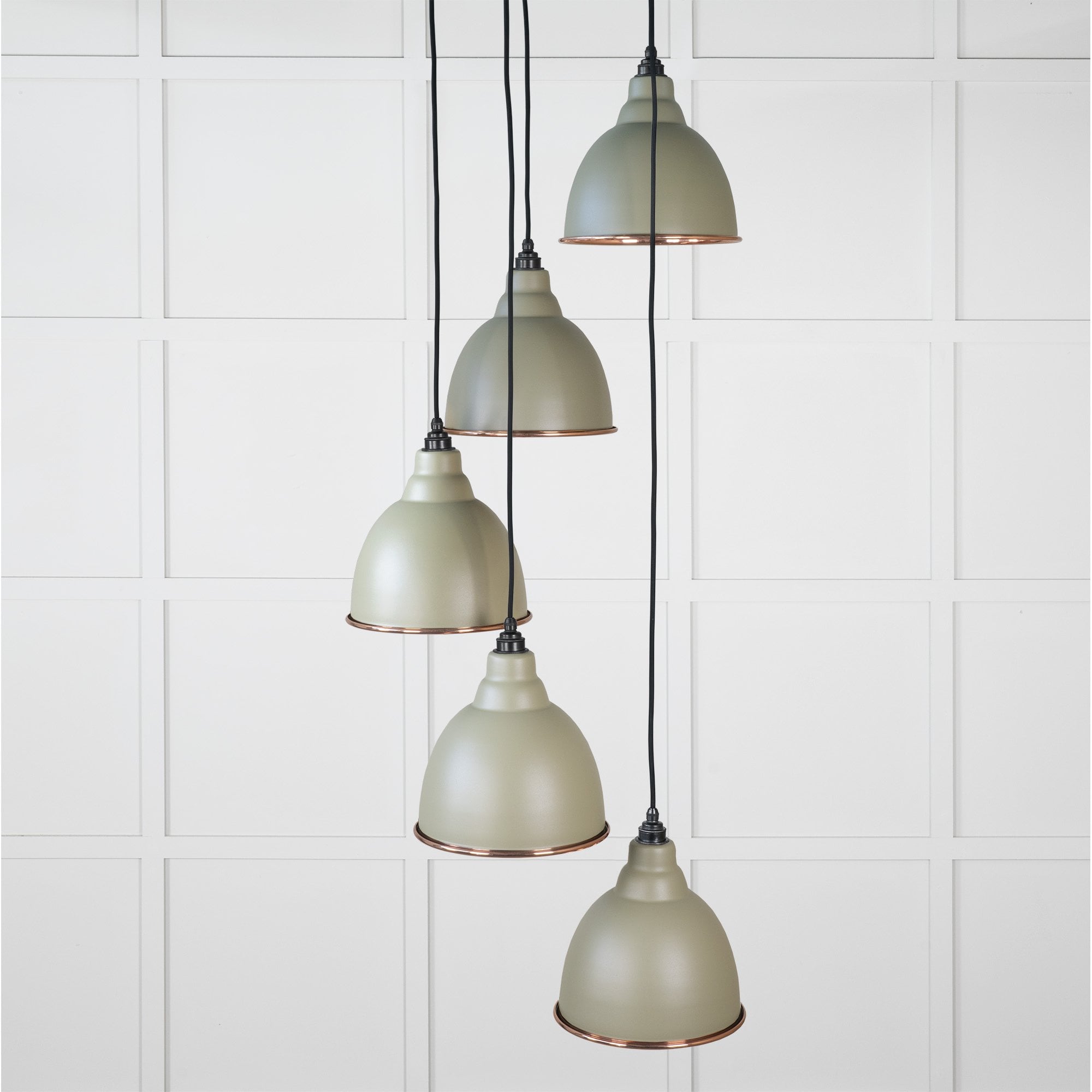 From The Anvil Smooth Copper Brindley Cluster Pendant - Tump (Pale Green)