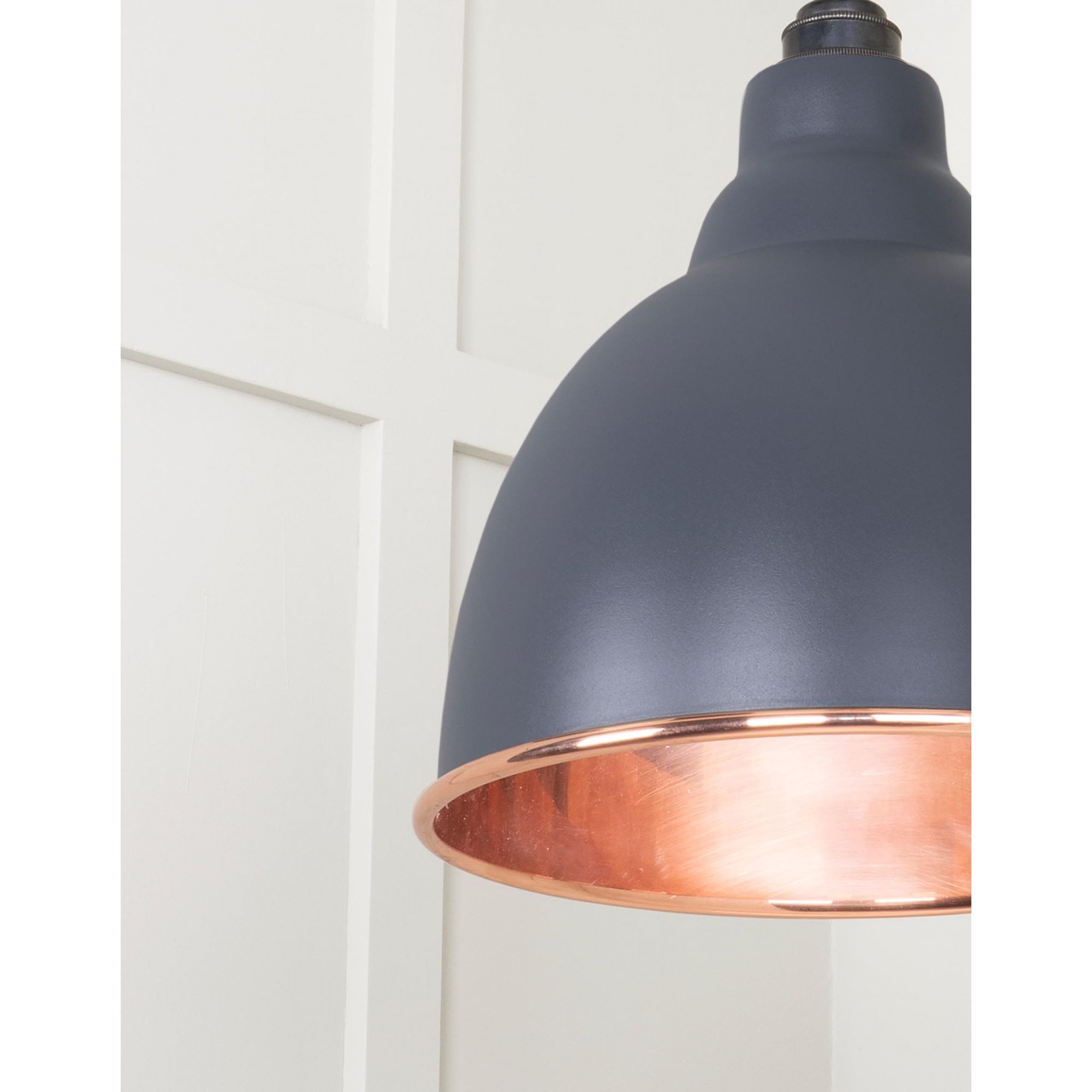 From The Anvil Smooth Copper Brindley Cluster Pendant - Slate (Mid Grey)
