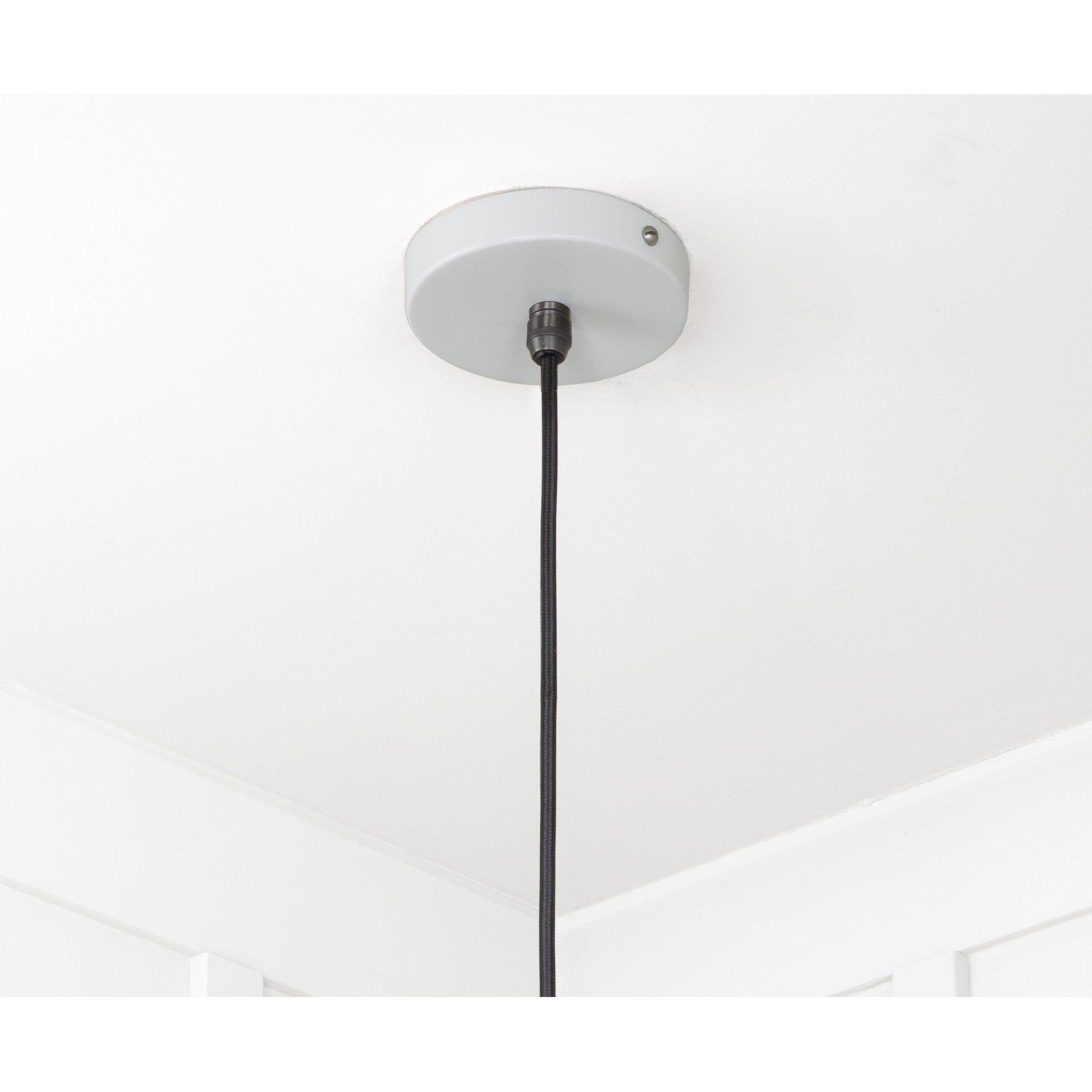 From The Anvil Smooth Nickel Flora Pendant - Birch (Pale Grey)