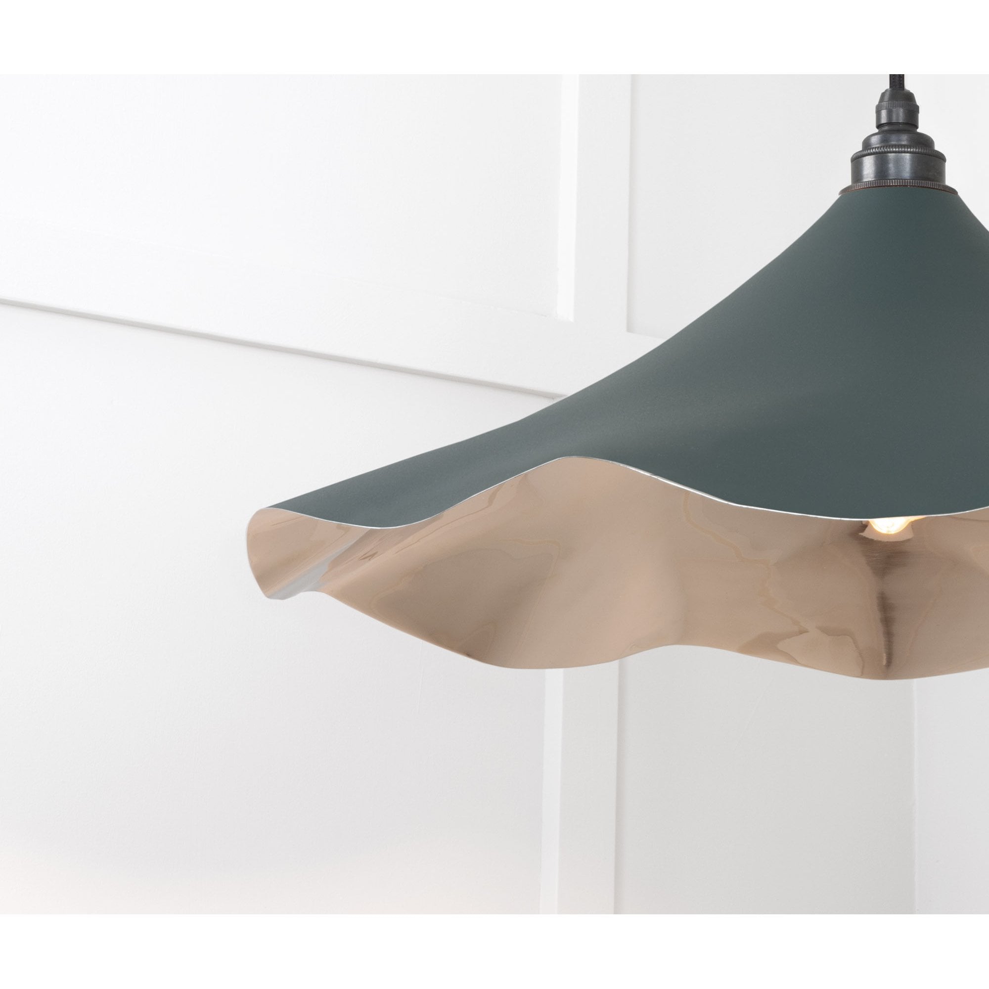 From The Anvil Smooth Nickel Flora Pendant - Dingle (Rich Green)