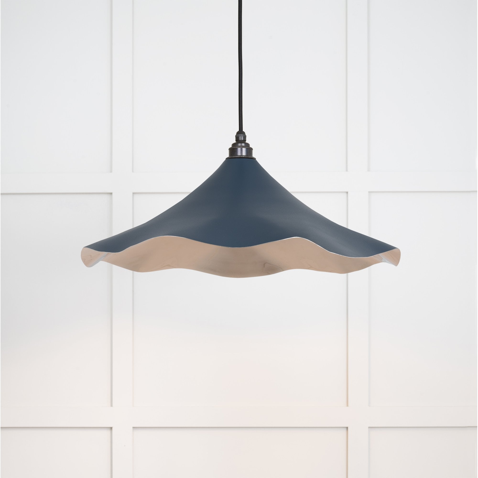 From The Anvil Smooth Nickel Flora Pendant - Dusk (Dark Blue/Grey)