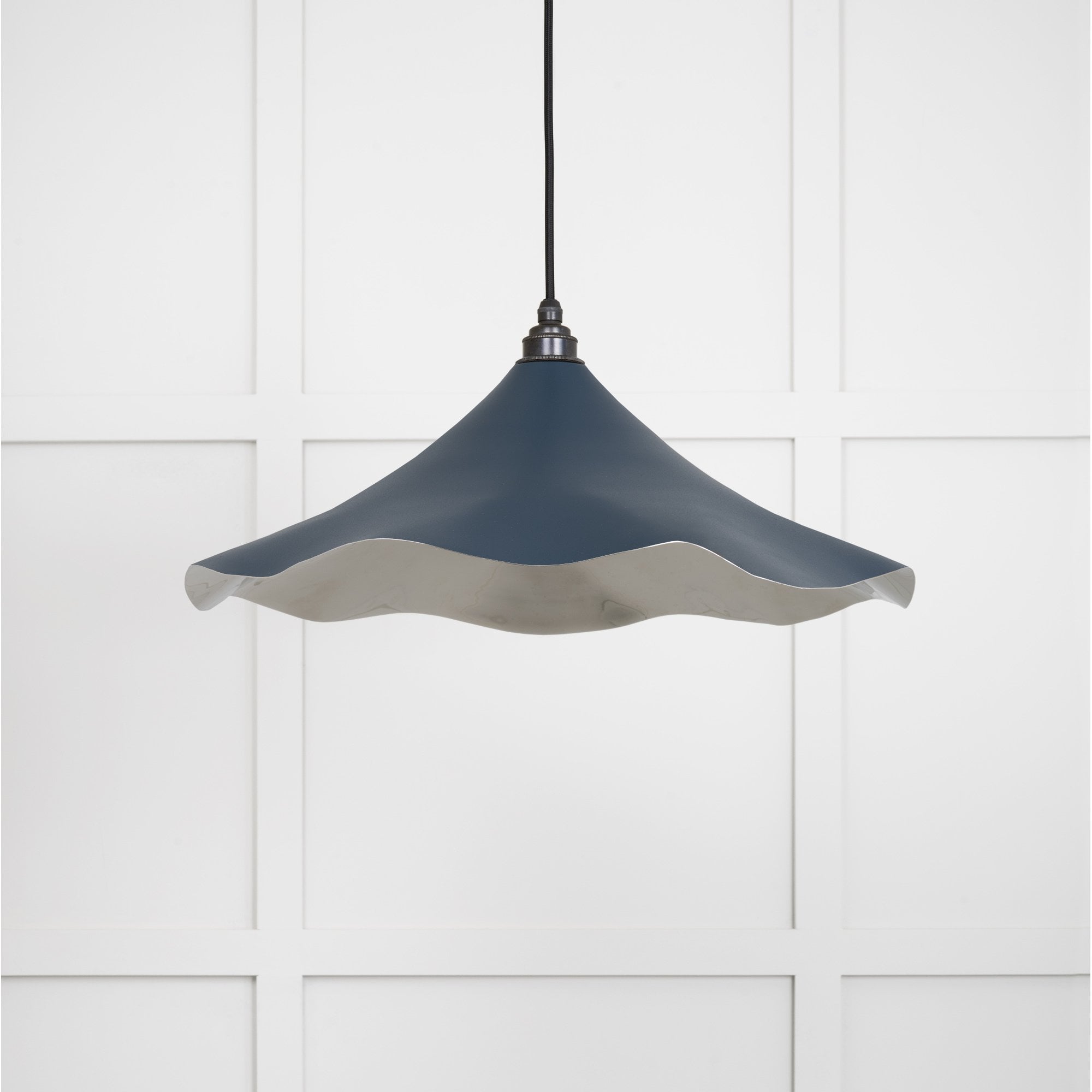 From The Anvil Smooth Nickel Flora Pendant - Dusk (Dark Blue/Grey)