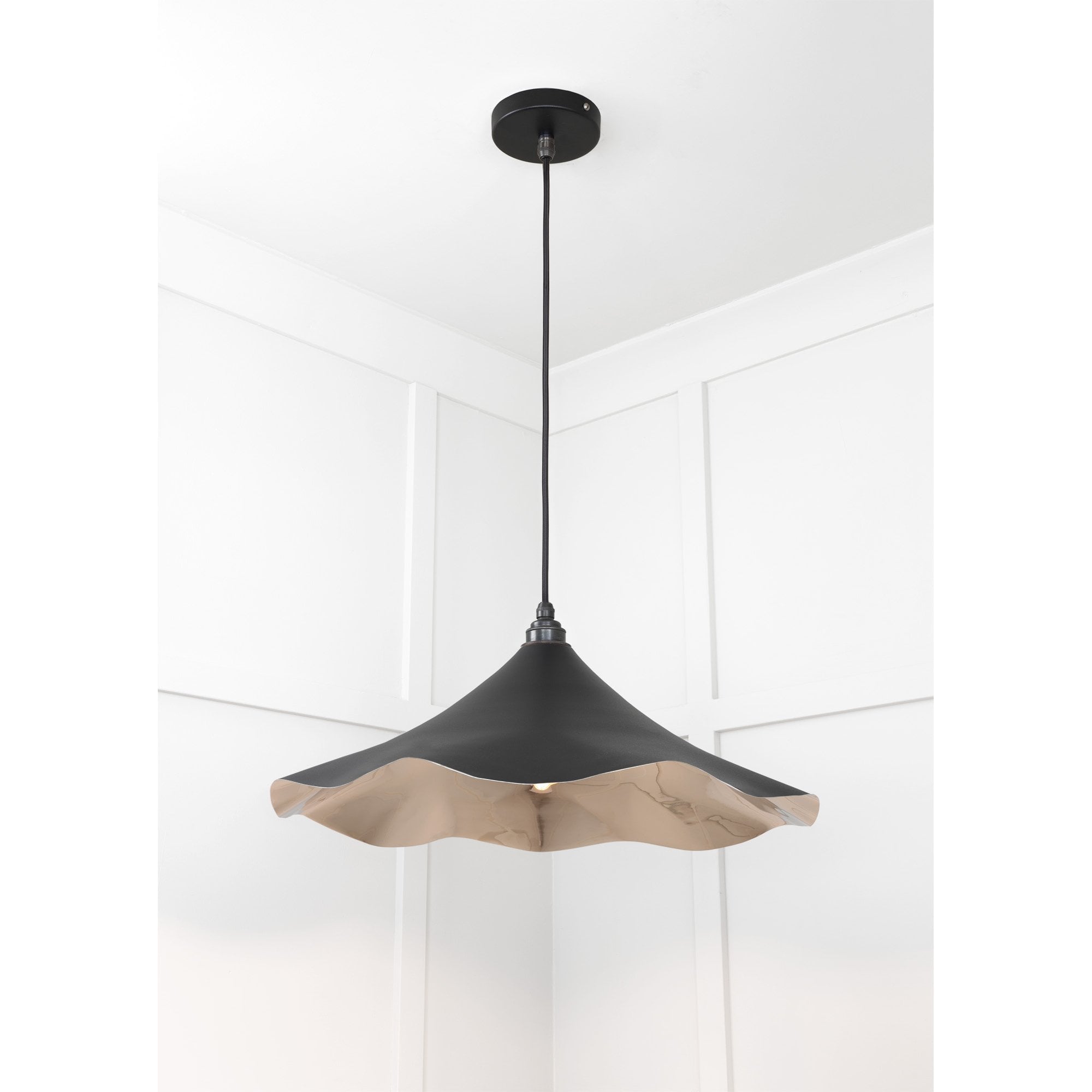 From The Anvil Smooth Nickel Flora Pendant - Elan Black