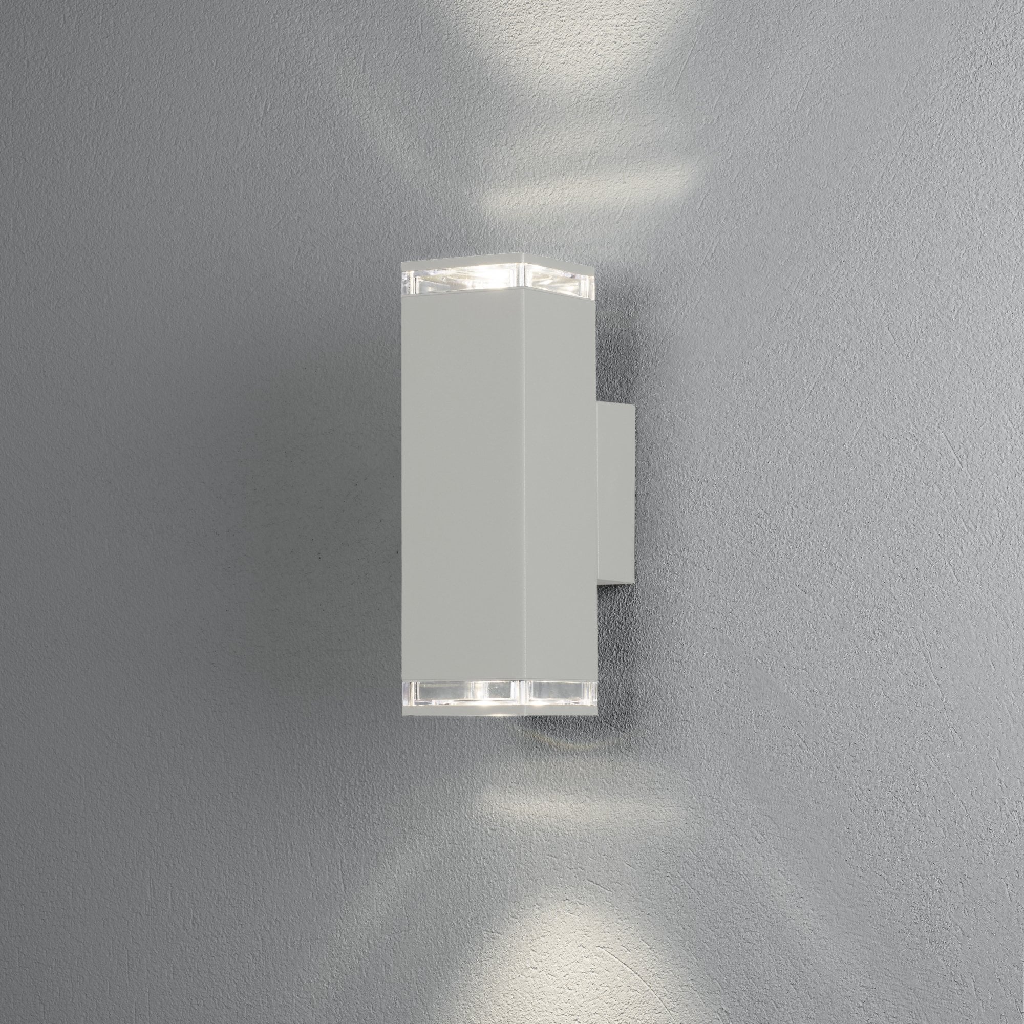 Konstsmide Pollux Single Ring Up/Down Wall Light - Matt White