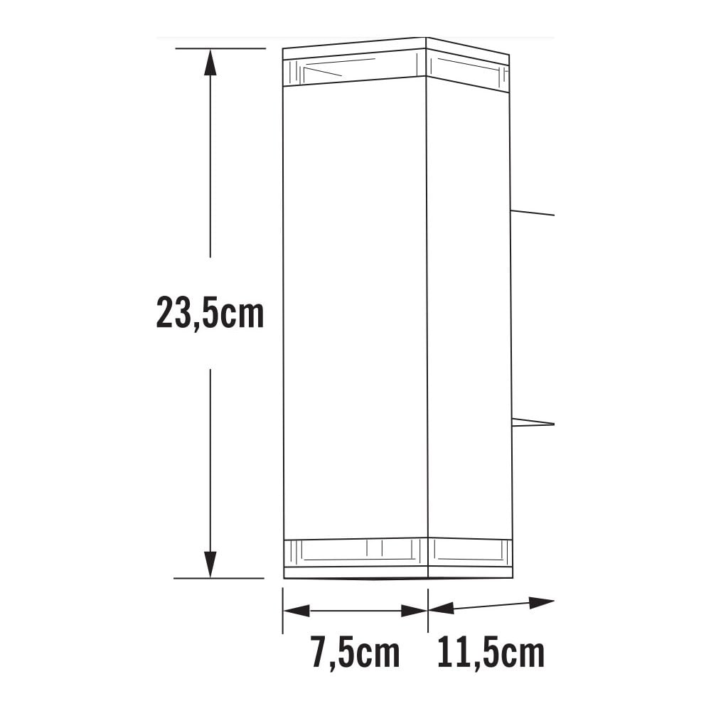 Konstsmide Pollux Single Ring Up/Down Wall Light - Matt White