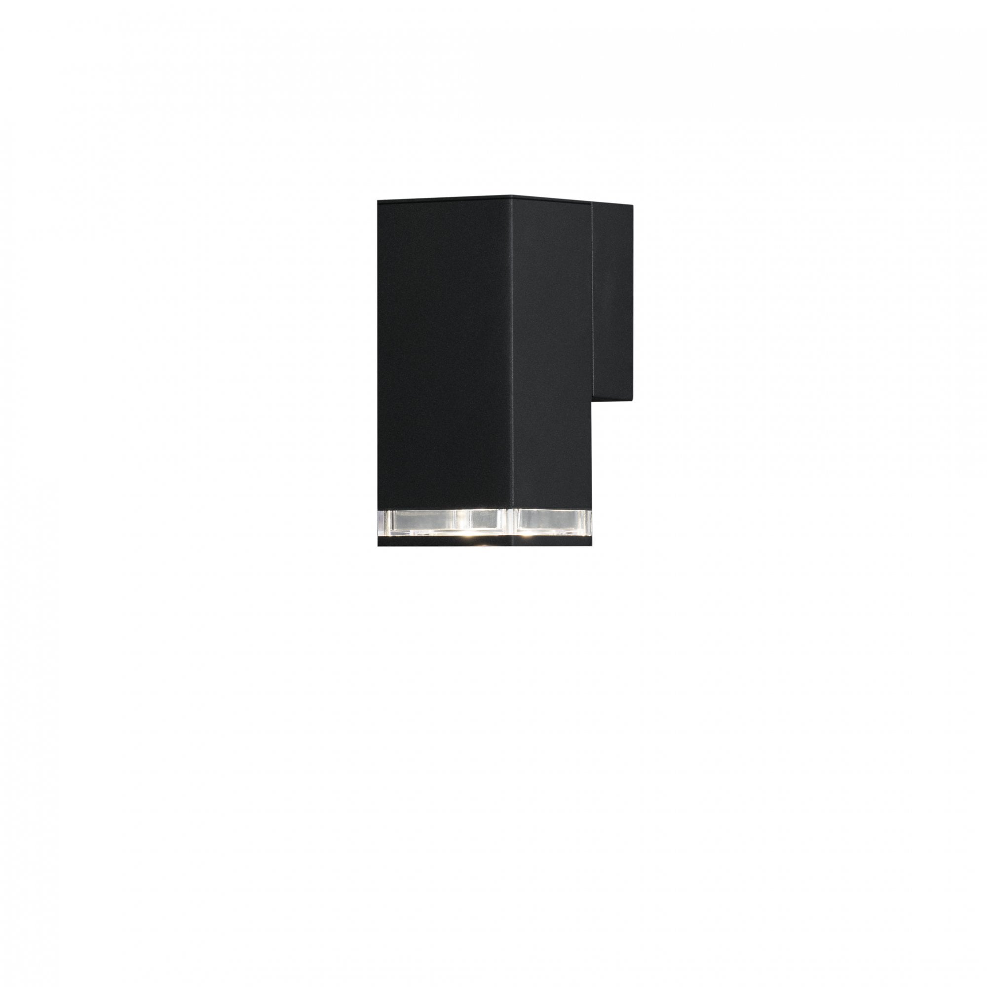 Konstsmide Pollux Single Ring Down Wall Light - Matt Black