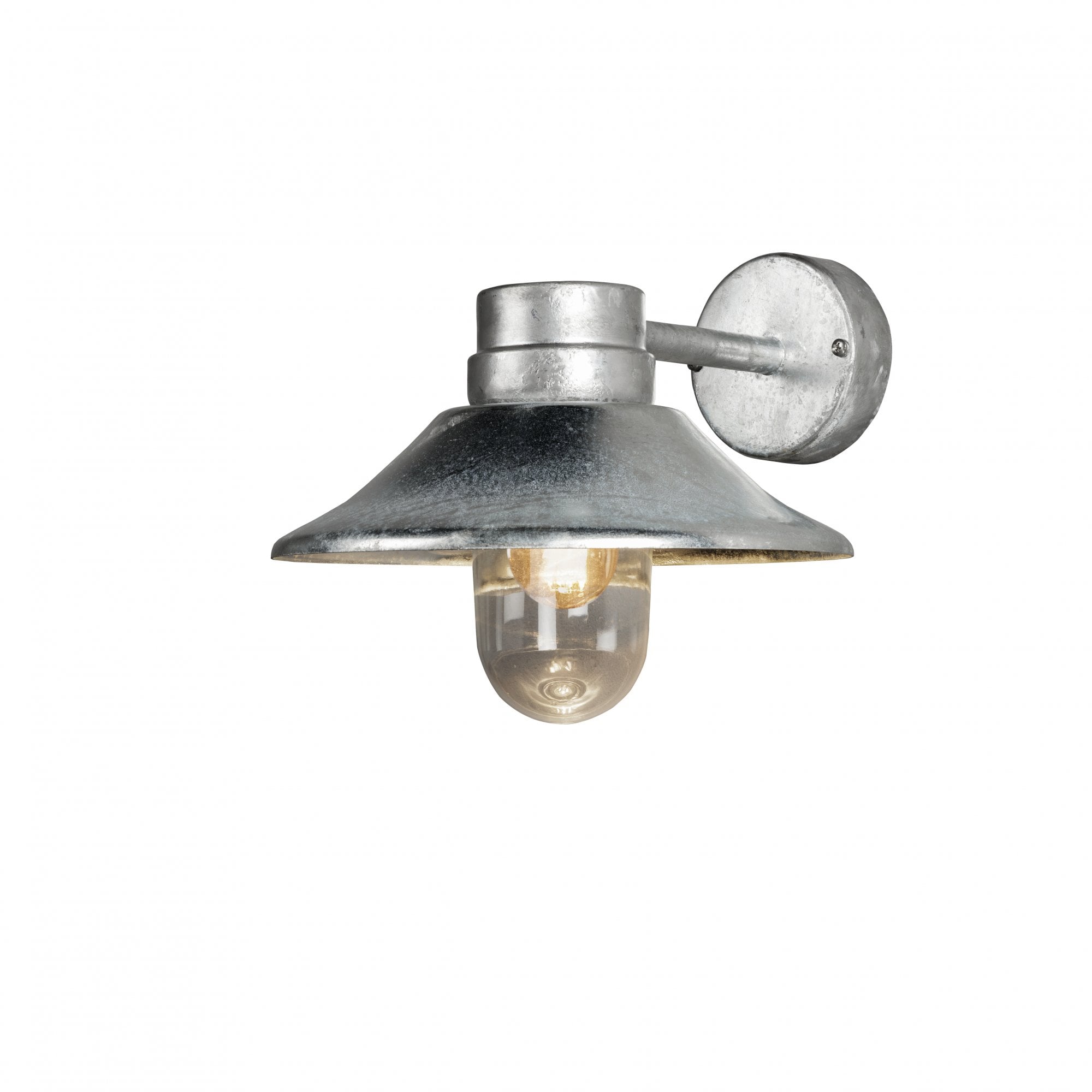 Konstsmide Vega Hooded Wall Light - Galvanised