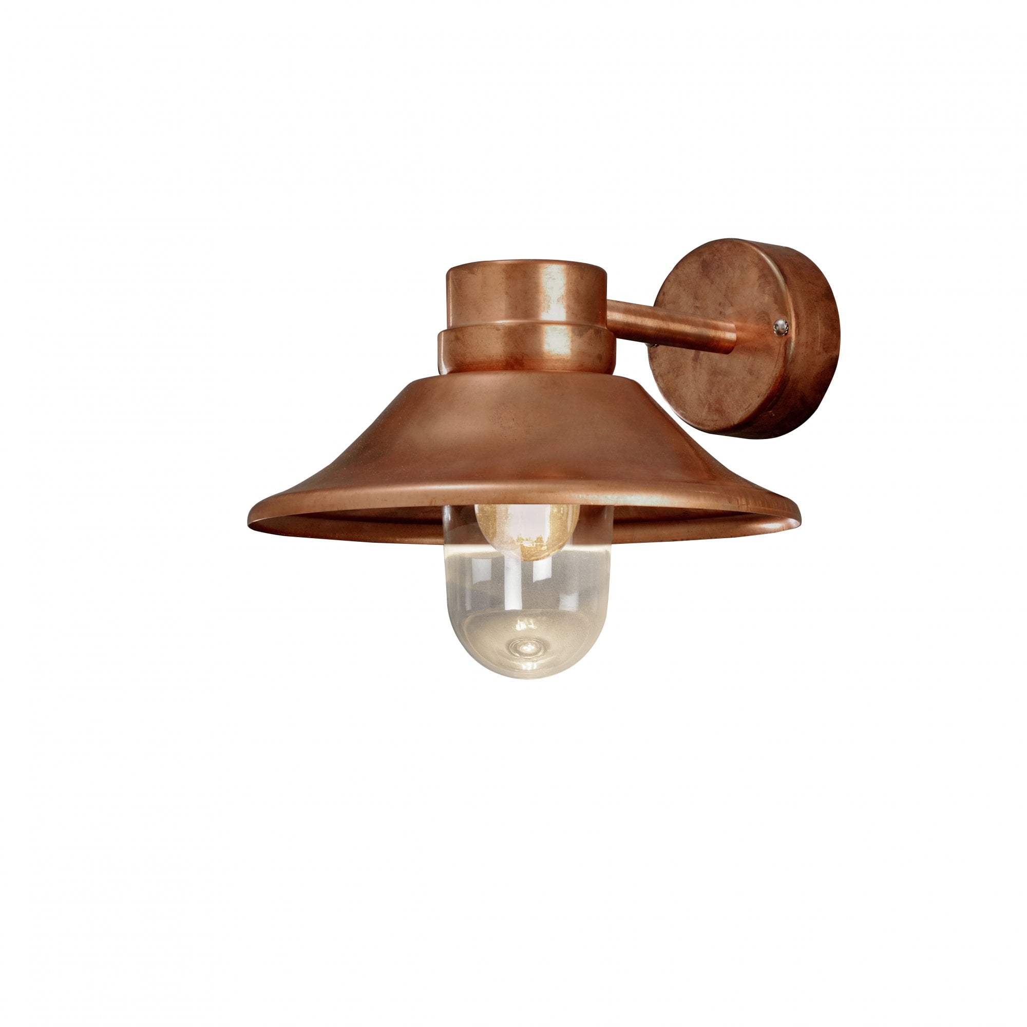 Konstsmide Vega Hooded Wall Light - Copper