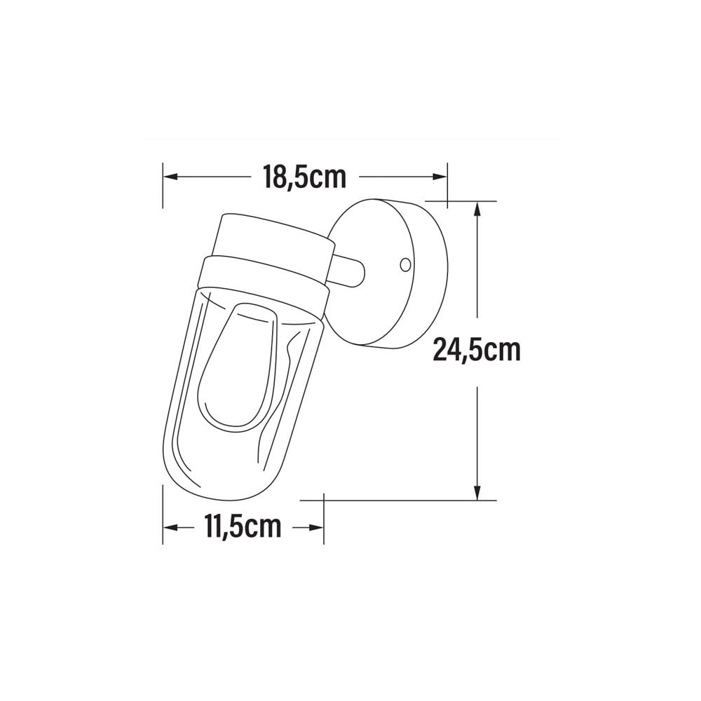 Konstsmide Vega Wall Light - Galvanised