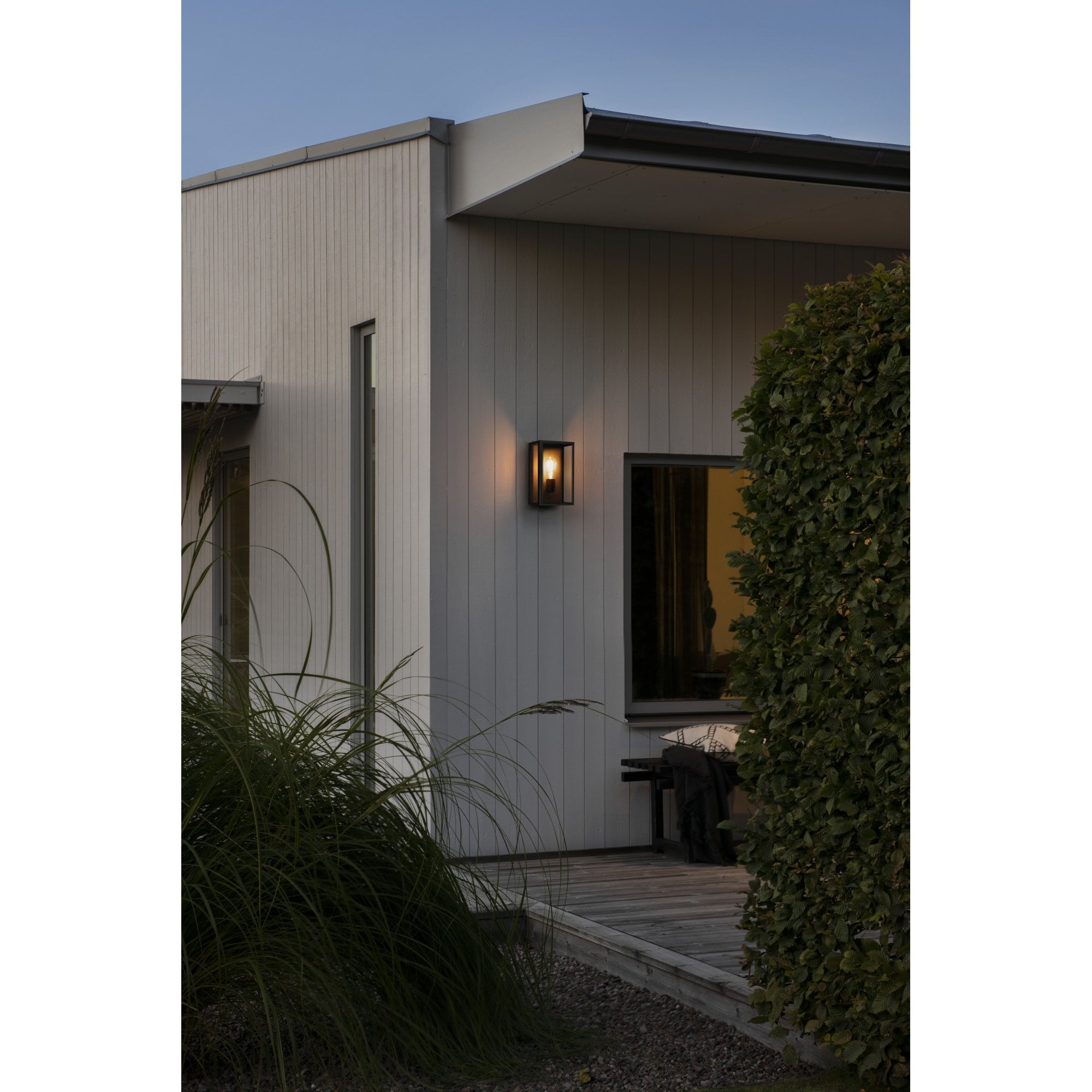 Konstsmide Carpi Medium Half Lantern - Matt Black