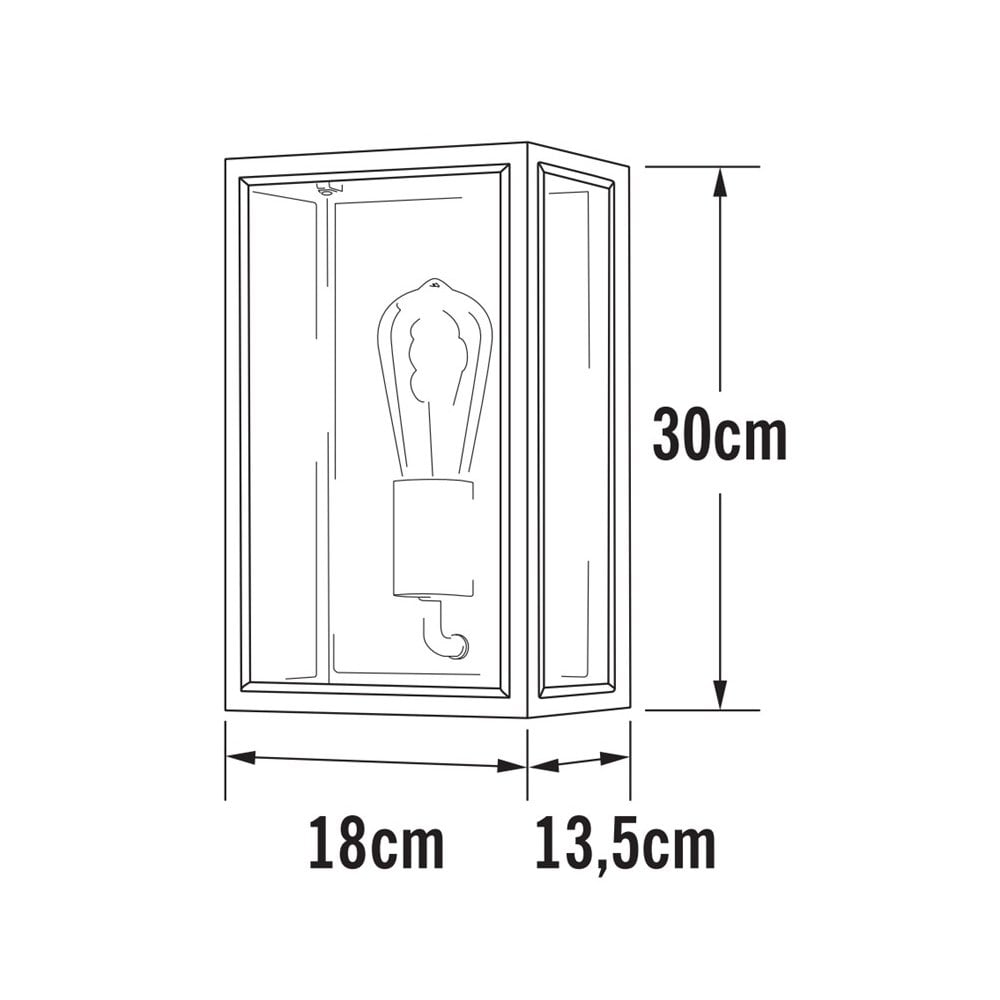 Konstsmide Carpi Medium Half Lantern - Brass