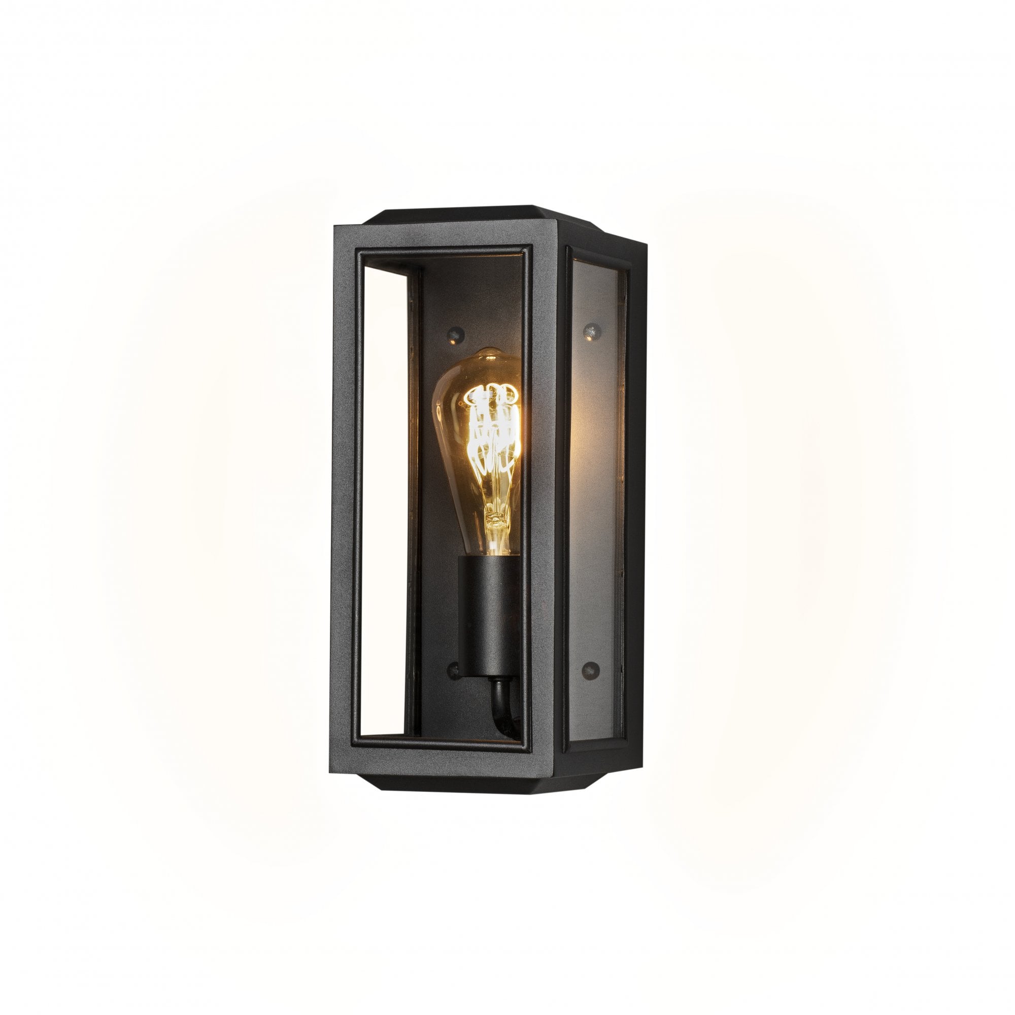 Konstsmide Carpi Small Half Lantern - Matt Black