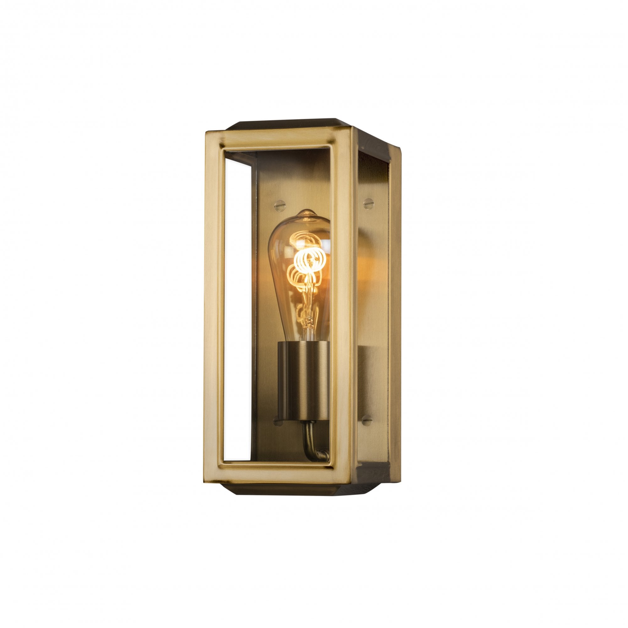 Konstsmide Carpi Small Half Lantern - Brass