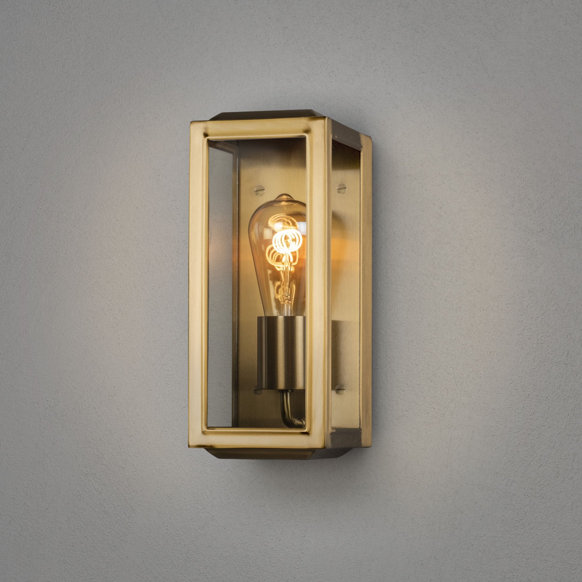 Konstsmide Carpi Small Half Lantern - Brass