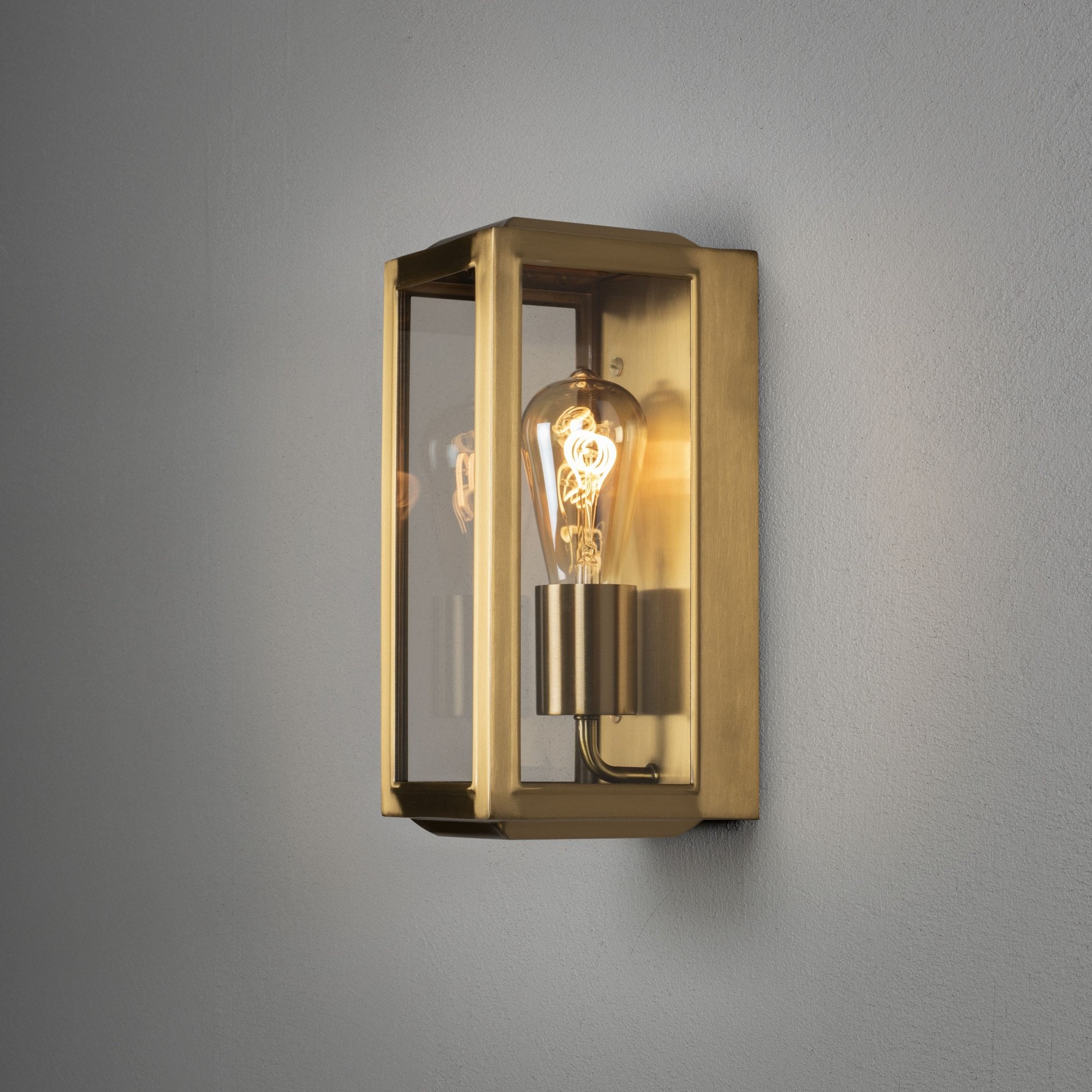 Konstsmide Carpi Small Half Lantern - Brass