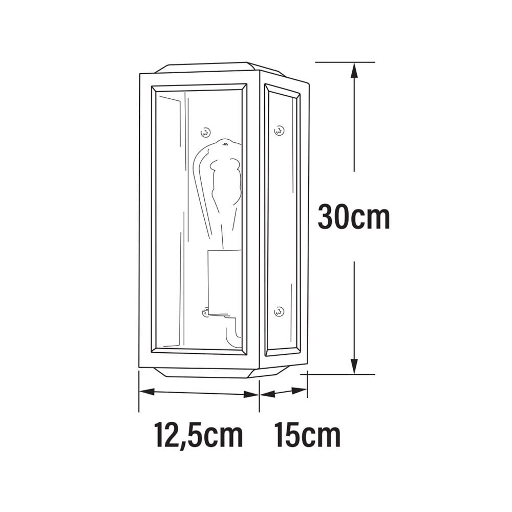 Konstsmide Carpi Small Half Lantern - Brass