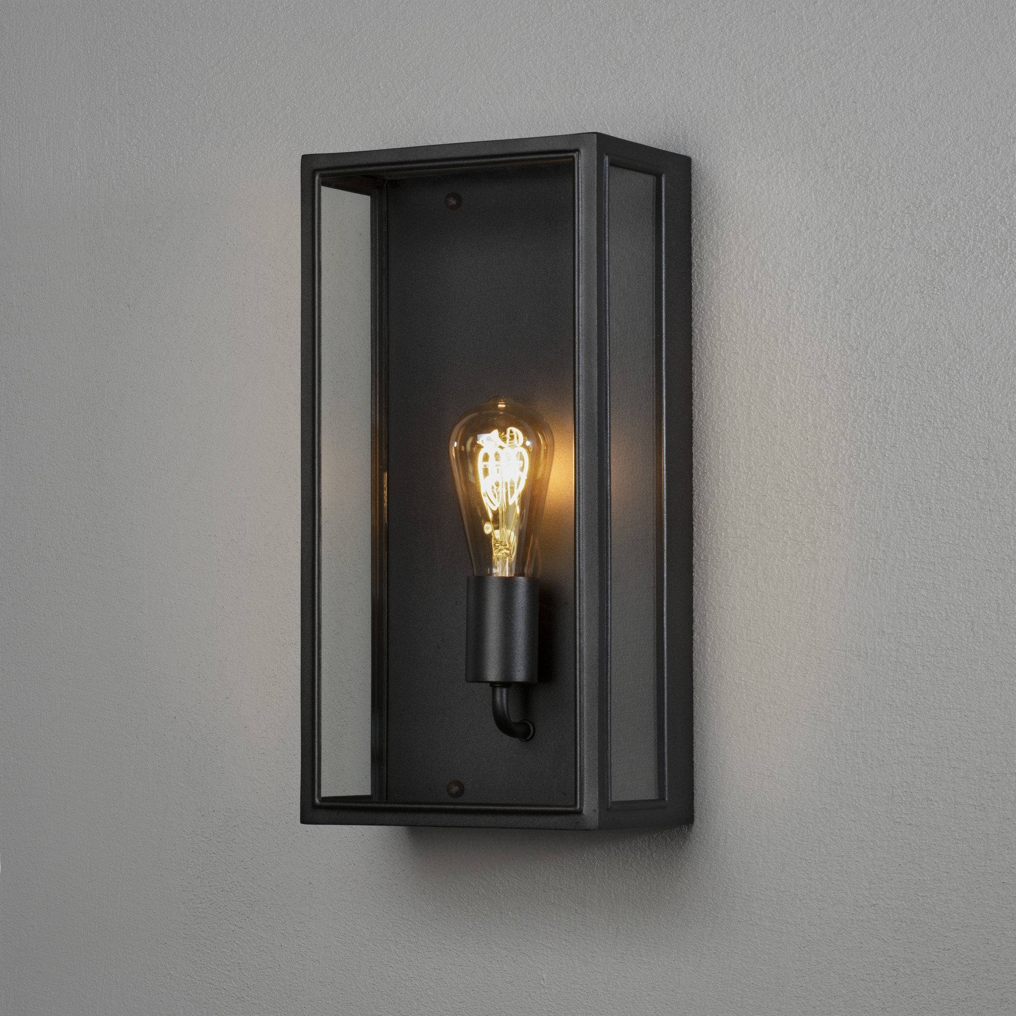 Konstsmide Carpi Large Half Lantern - Matt Black