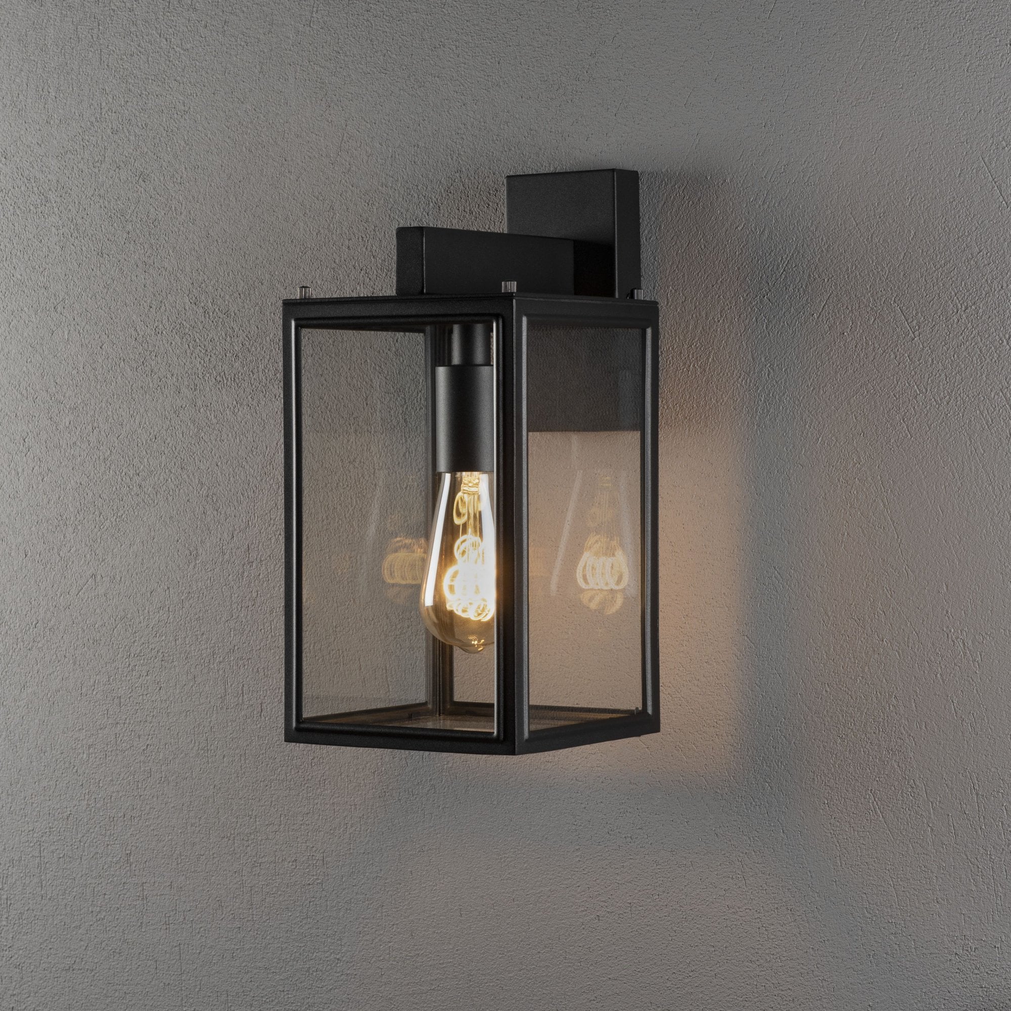 Konstsmide Carpi Wall Lantern - Matt Black