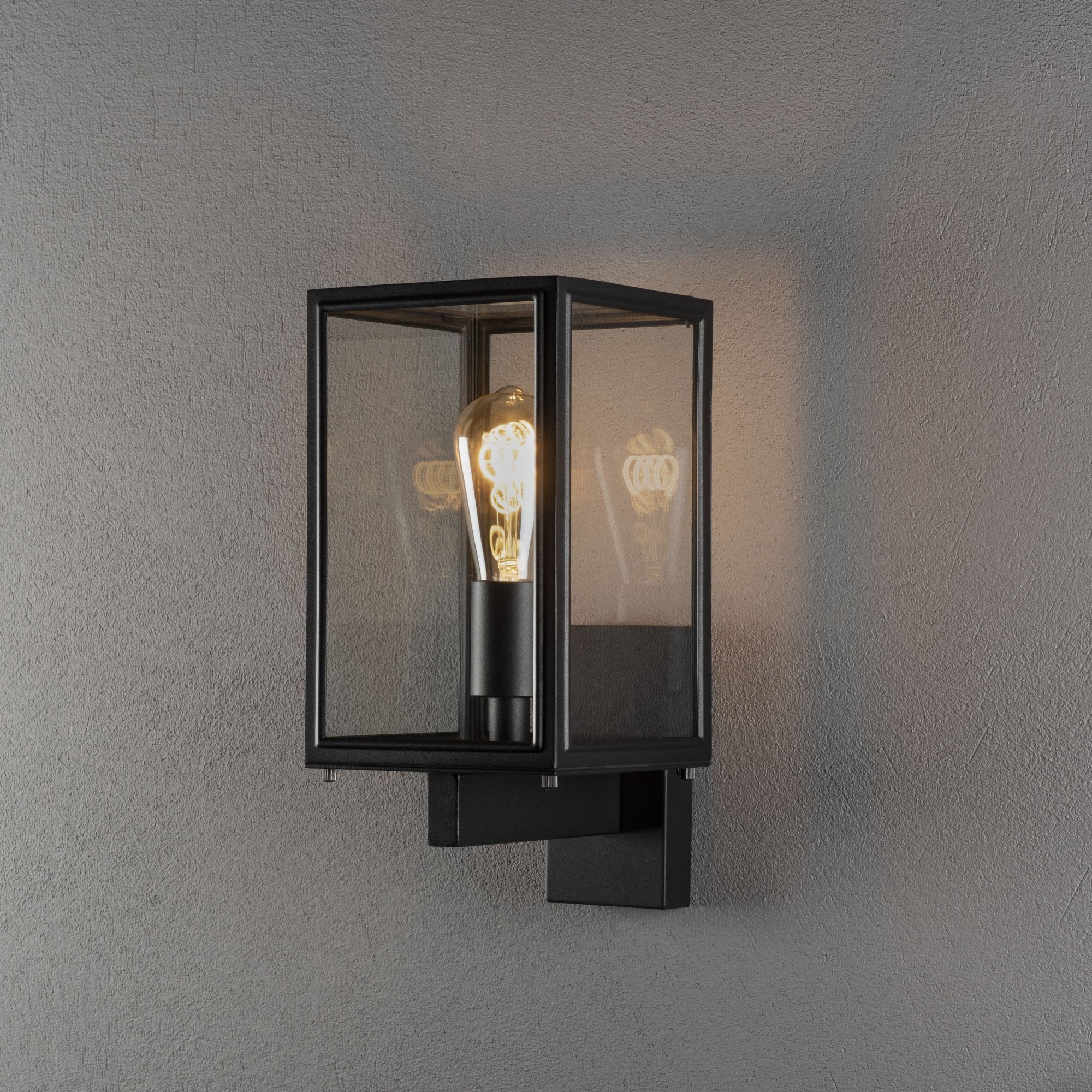 Konstsmide Carpi Wall Lantern - Matt Black