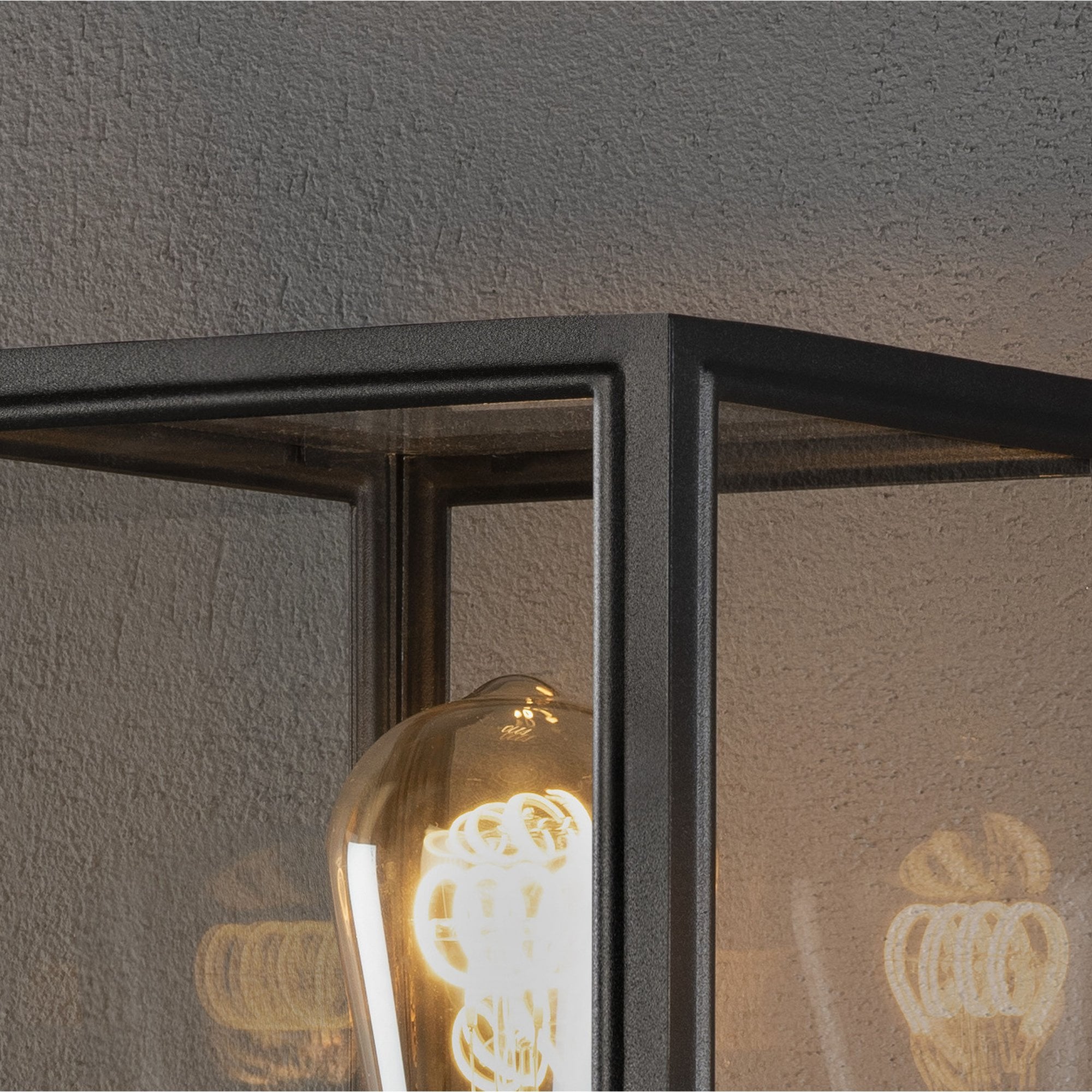 Konstsmide Carpi Wall Lantern - Matt Black
