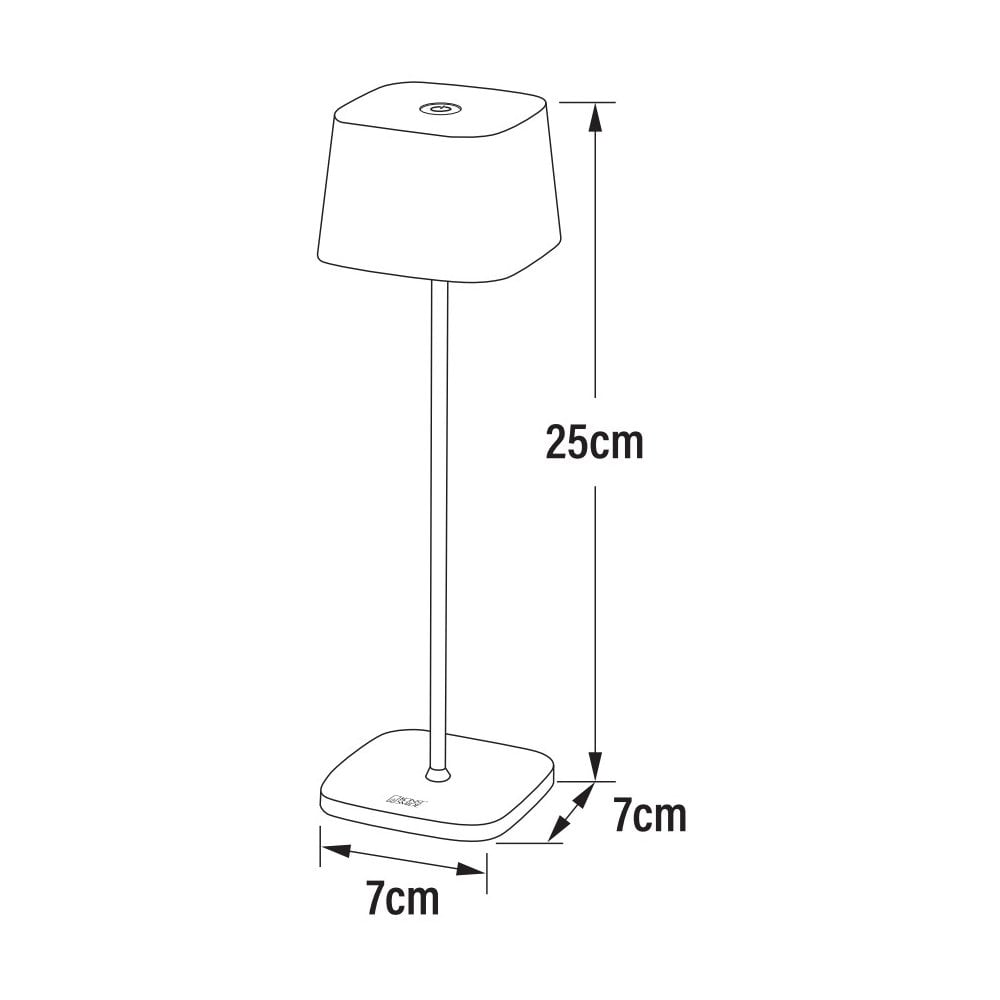 Konstsmide Capri Mini LED Table Lamp with USB - Matt Black